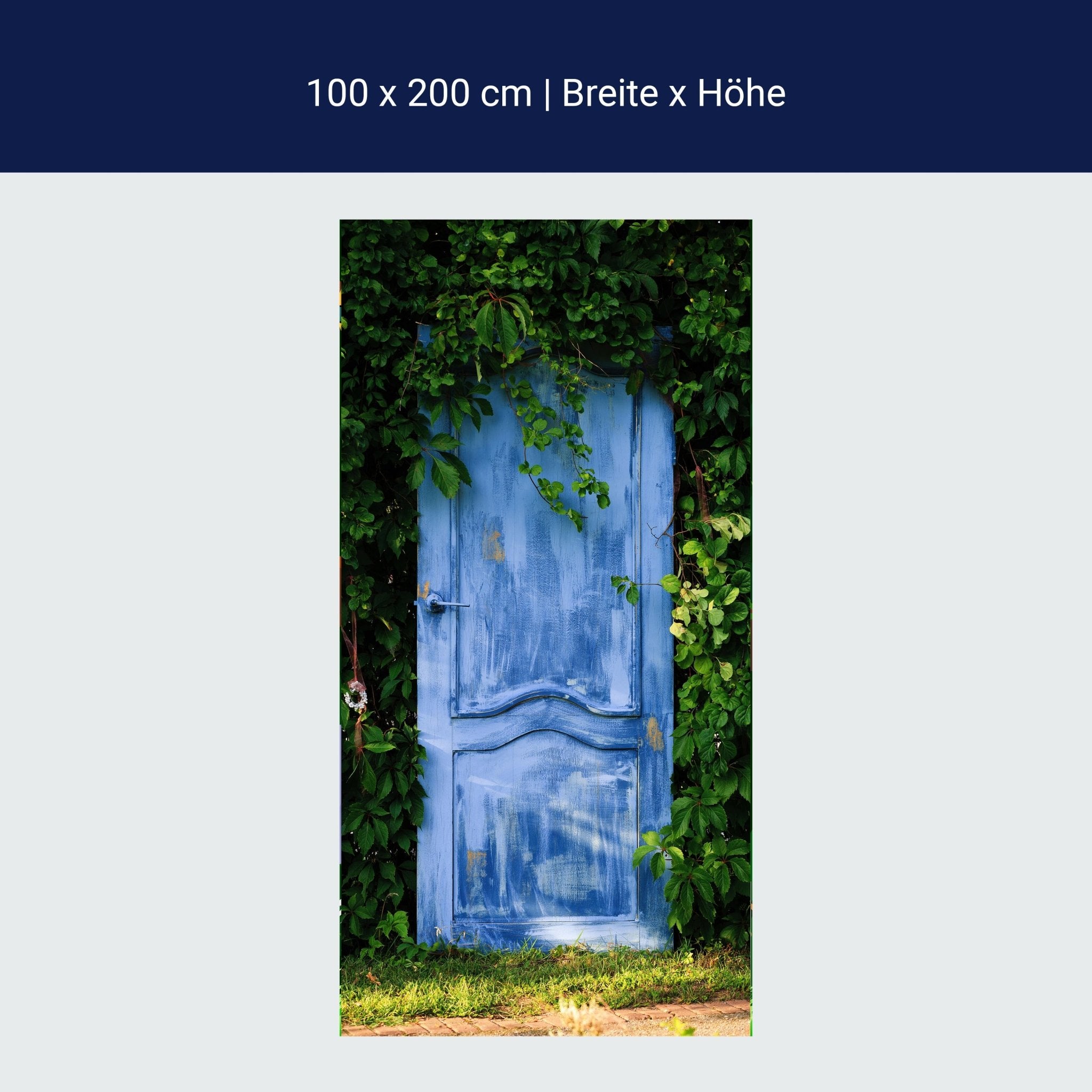 Türtapete verwachsene Holz-tür, Pflanzen, Efeu M1112 Türtapete verwachsene Holz-tür, Pflanzen, Efeu M1112