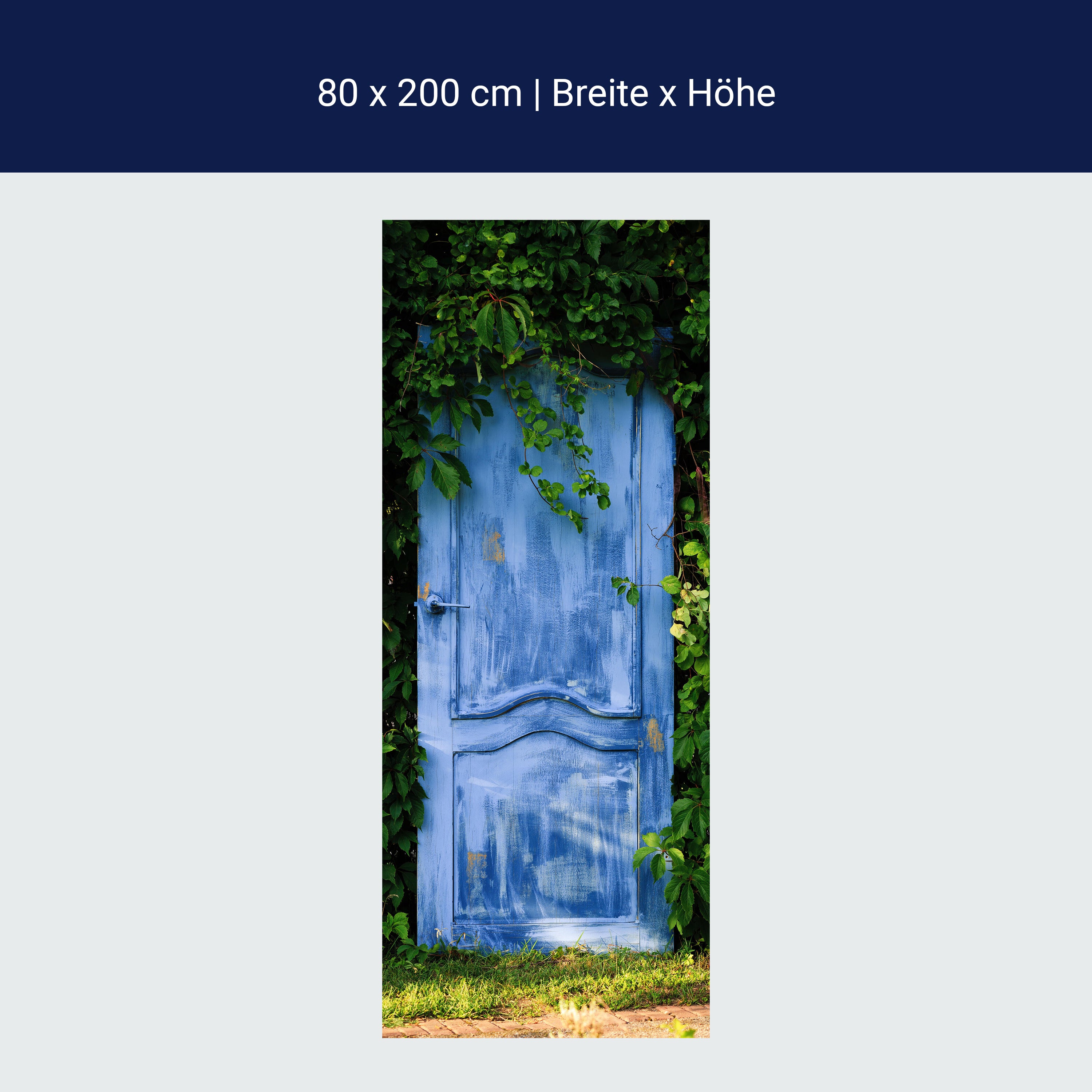 Türtapete verwachsene Holz-tür, Pflanzen, Efeu M1112 Türtapete verwachsene Holz-tür, Pflanzen, Efeu M1112