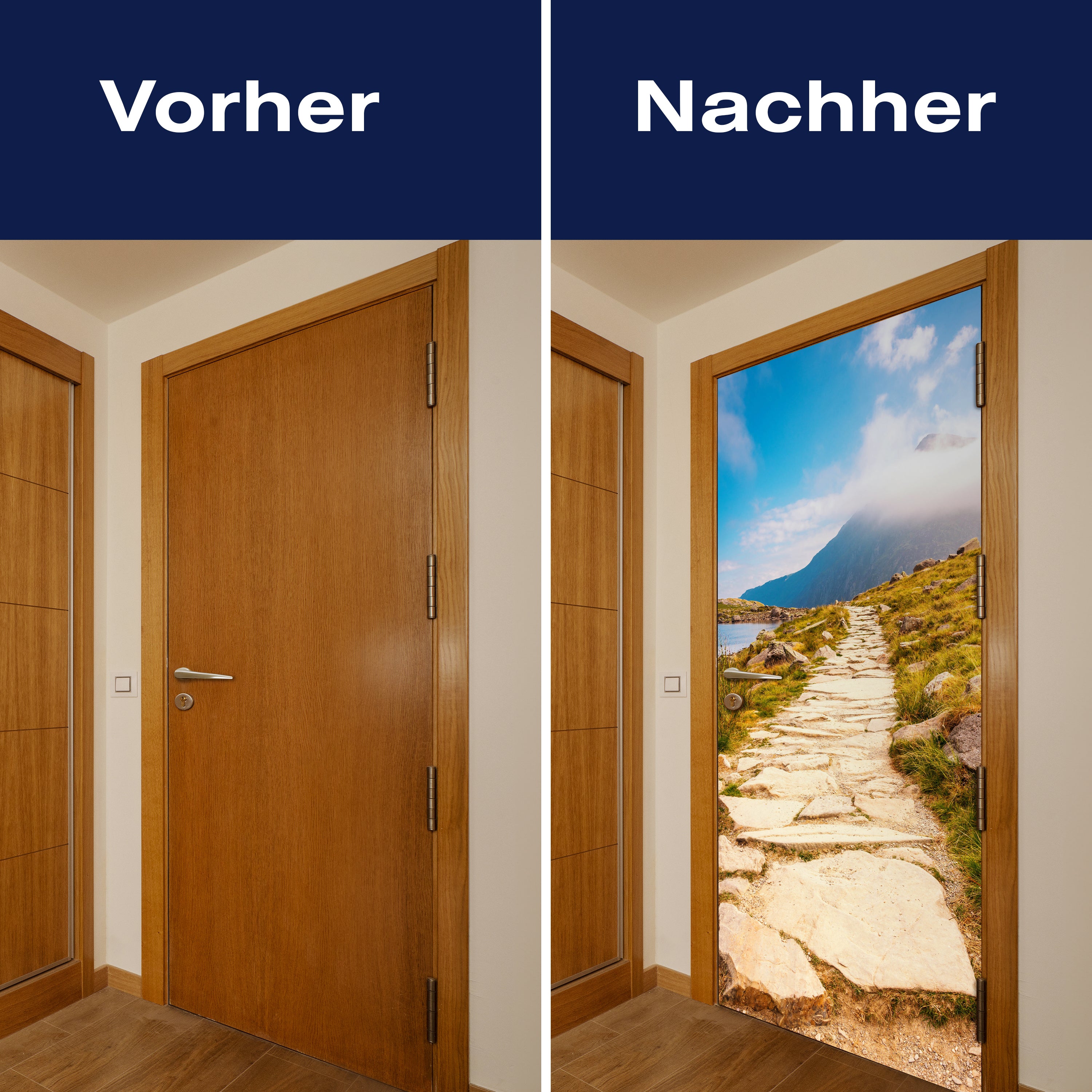 Türtapete Stein-weg an Berg-see, Gebirge, Wolken M1113 - Bild 10 Türtapete Stein-weg an Berg-see, Gebirge, Wolken M1113 - Bild 10