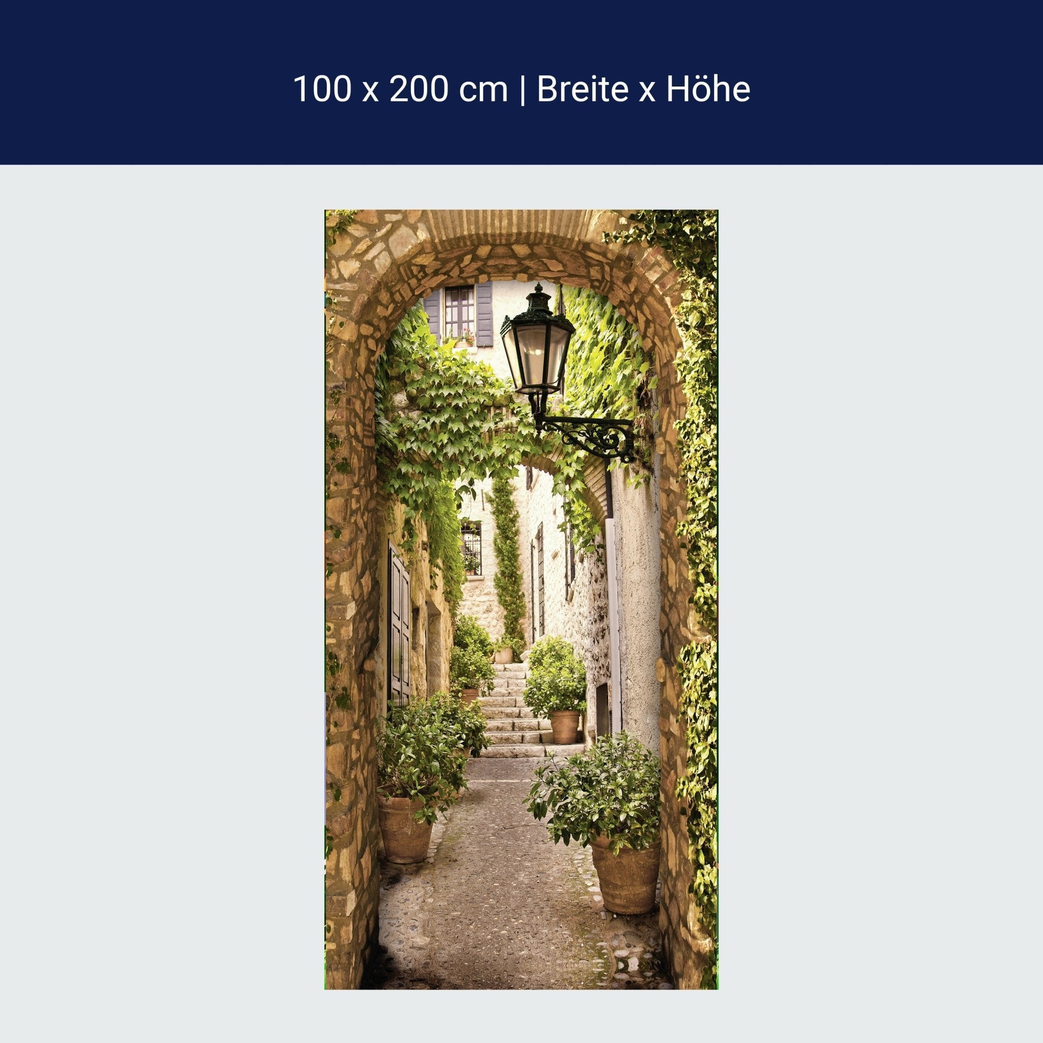 Türtapete kleine Gasse in alter Stadt, Tor-bogen M1114 Türtapete kleine Gasse in alter Stadt, Tor-bogen M1114