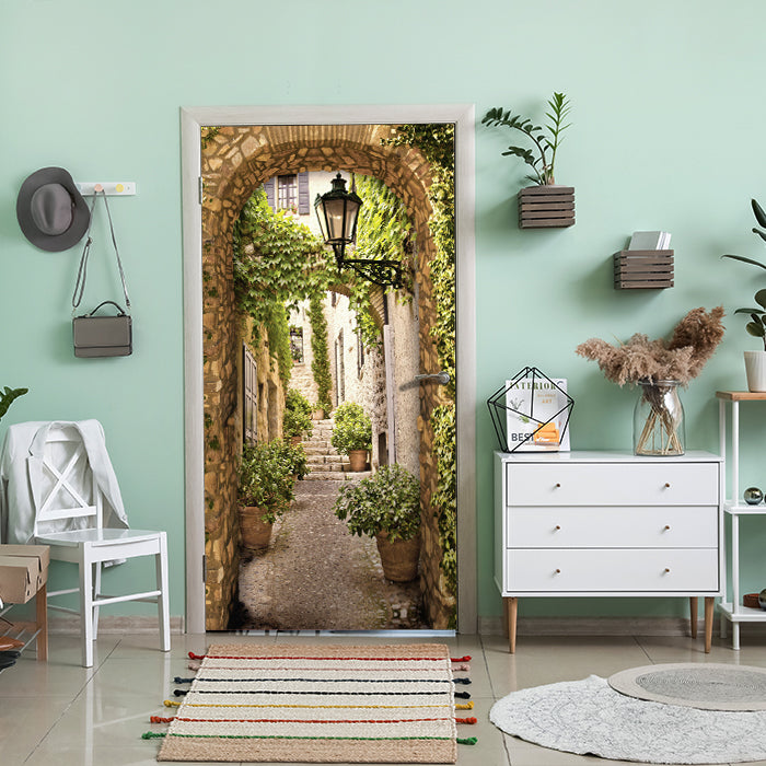 Türtapete kleine Gasse in alter Stadt, Tor-bogen M1114 - Bild 1 Türtapete kleine Gasse in alter Stadt, Tor-bogen M1114 - Bild 1