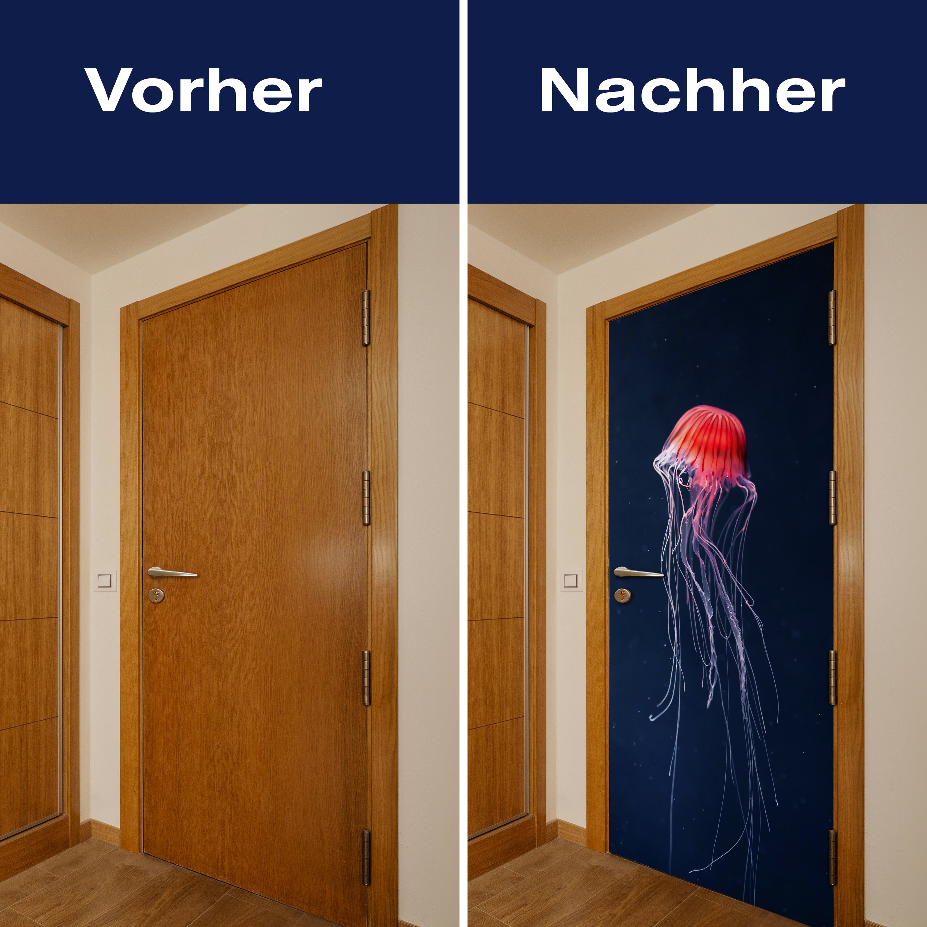 Türtapete Rote Qualle im Meer, Dunkelheit, Tier M1121 - Bild 10 Türtapete Rote Qualle im Meer, Dunkelheit, Tier M1121 - Bild 10