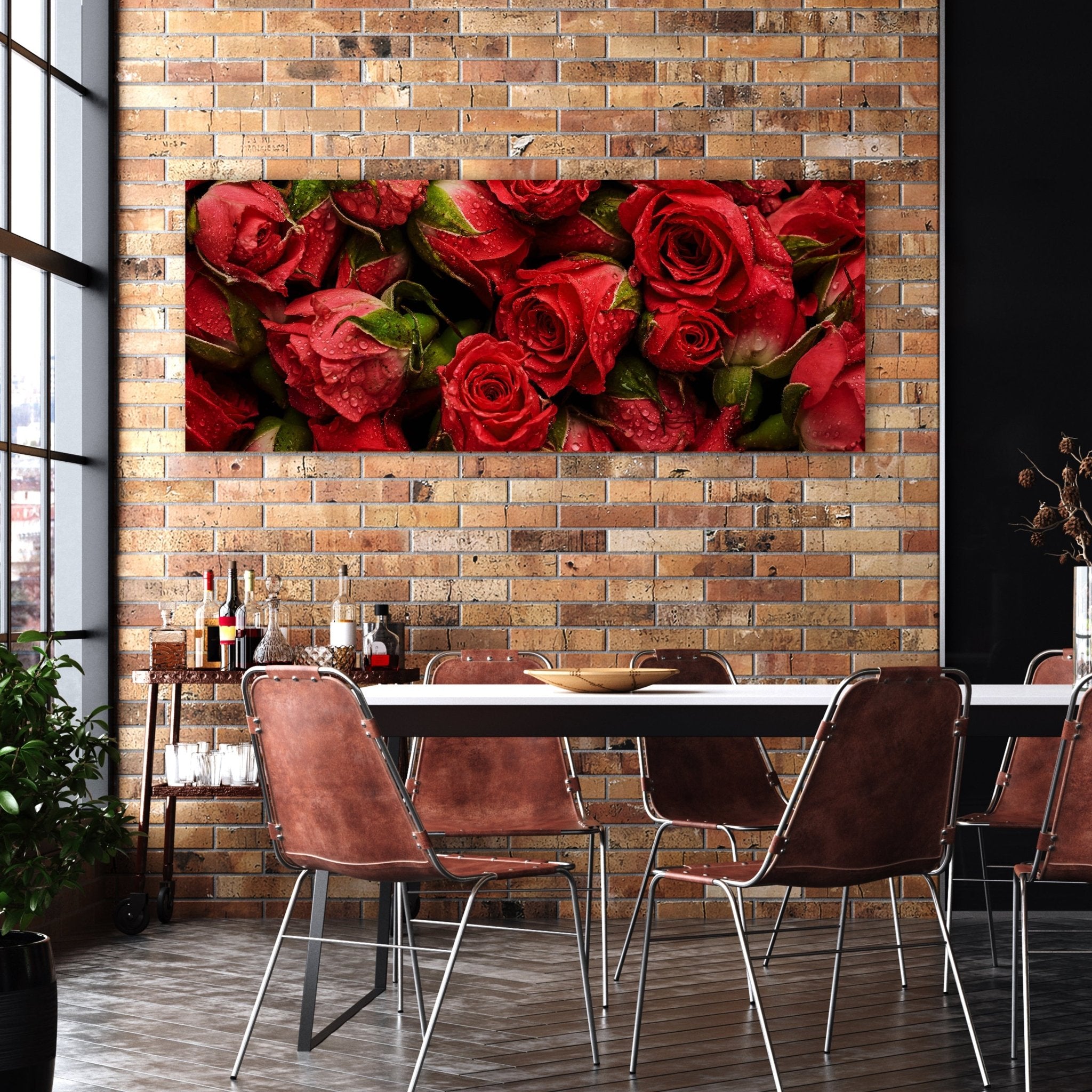 Leinwandbild rote Rosen Blüten M1123 kaufen - Bild 2 Leinwandbild rote Rosen Blüten M1123 kaufen - Bild 2
