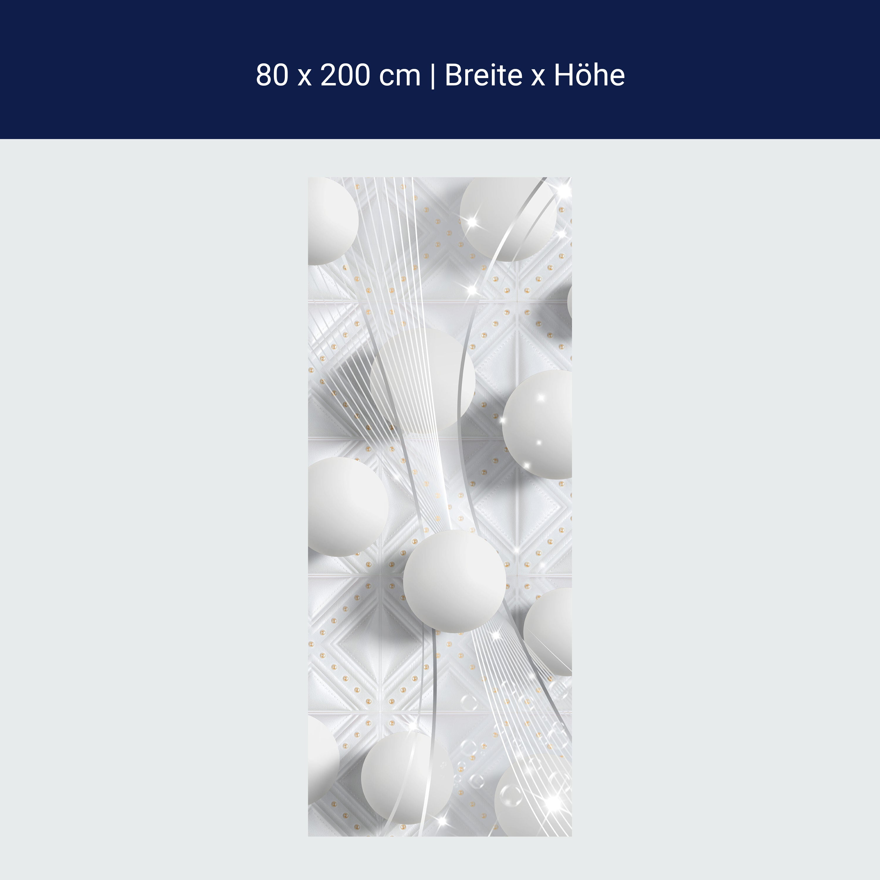 Türtapete Abstraktes Muster, Kugeln, Rauten, Glanz M1123 Türtapete Abstraktes Muster, Kugeln, Rauten, Glanz M1123