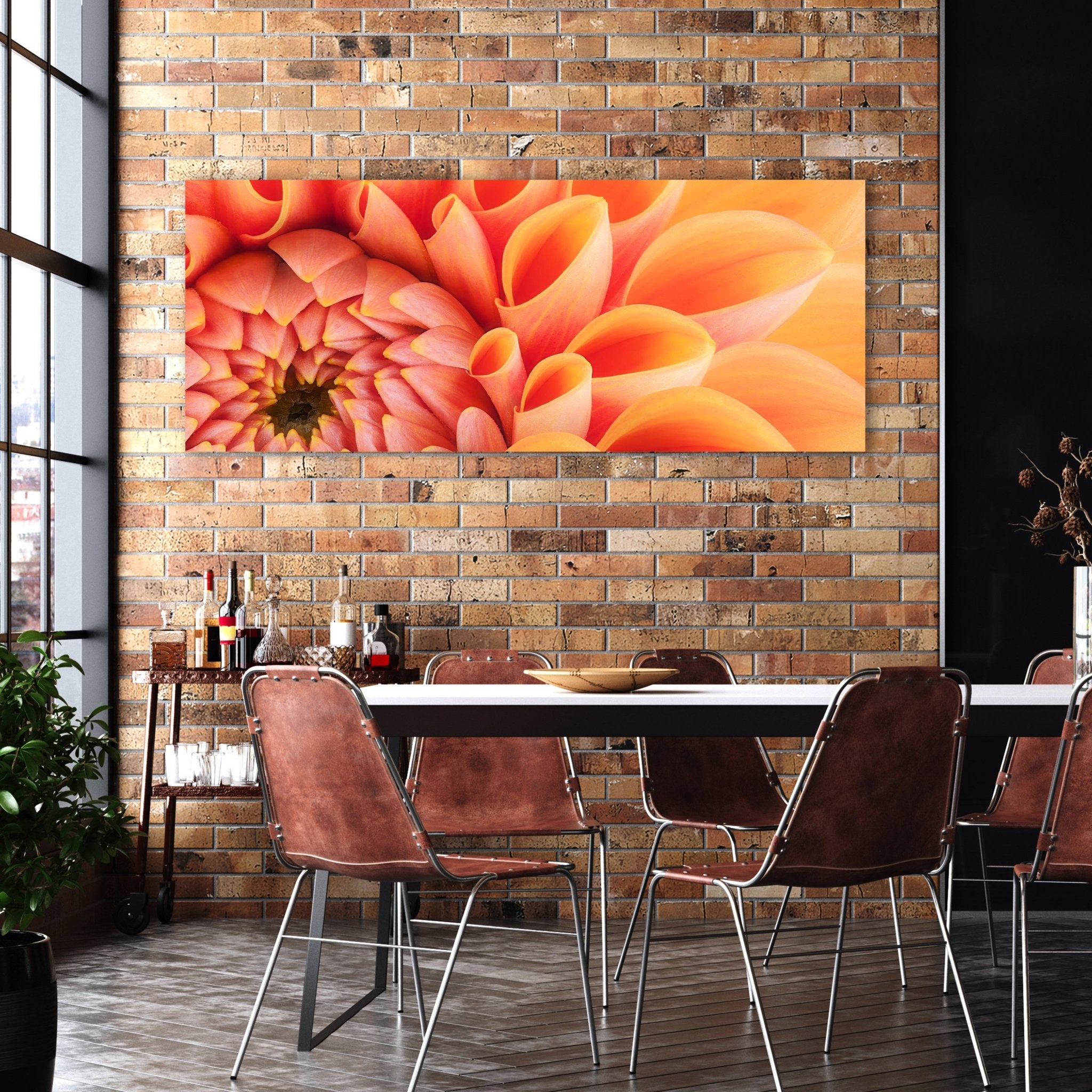 Leinwandbild Blume Blüte orange Chrysantheme M1124 kaufen - Bild 2 Leinwandbild Blume Blüte orange Chrysantheme M1124 kaufen - Bild 2