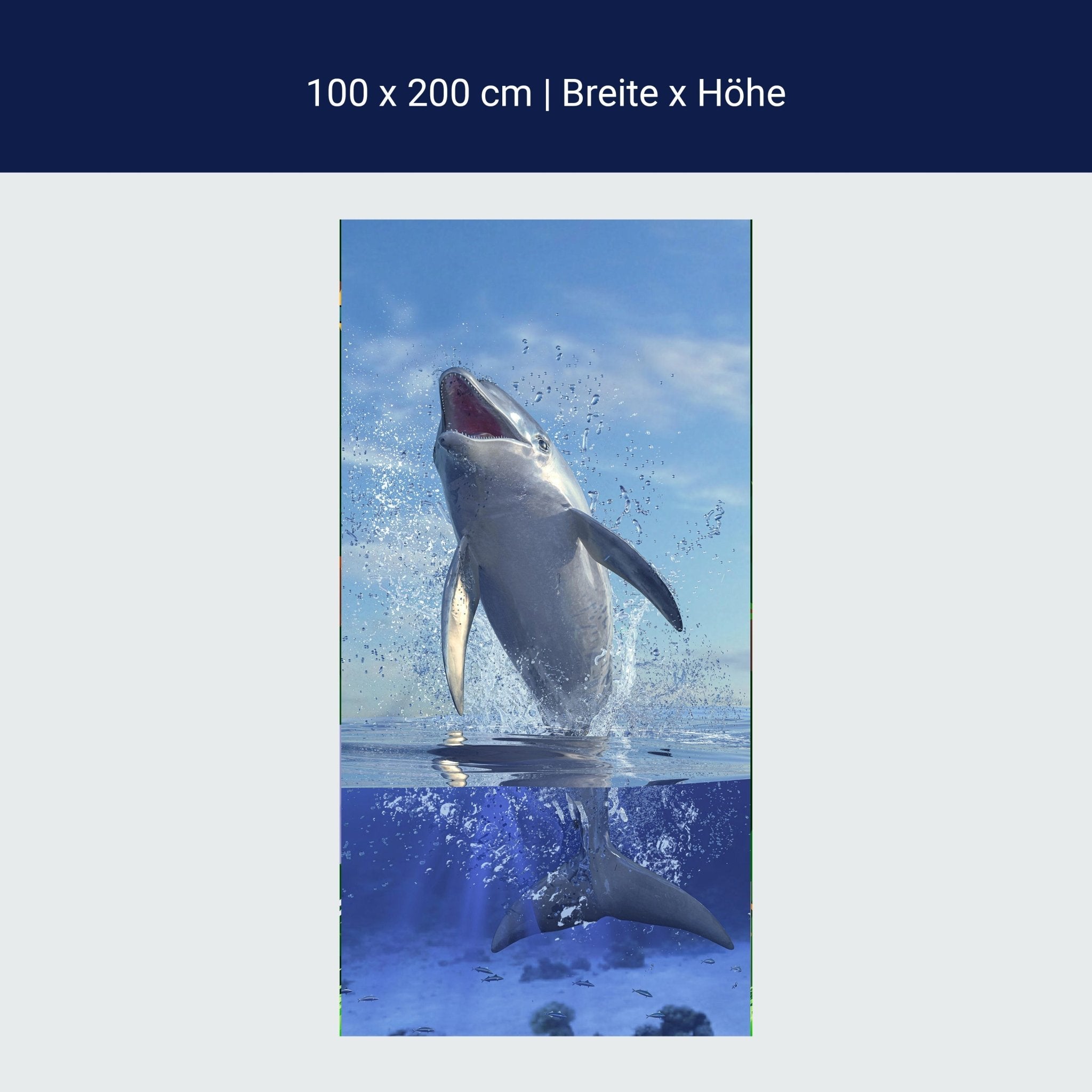 Türtapete springender Delfin, Säugetier, Delphin M1126 Türtapete springender Delfin, Säugetier, Delphin M1126