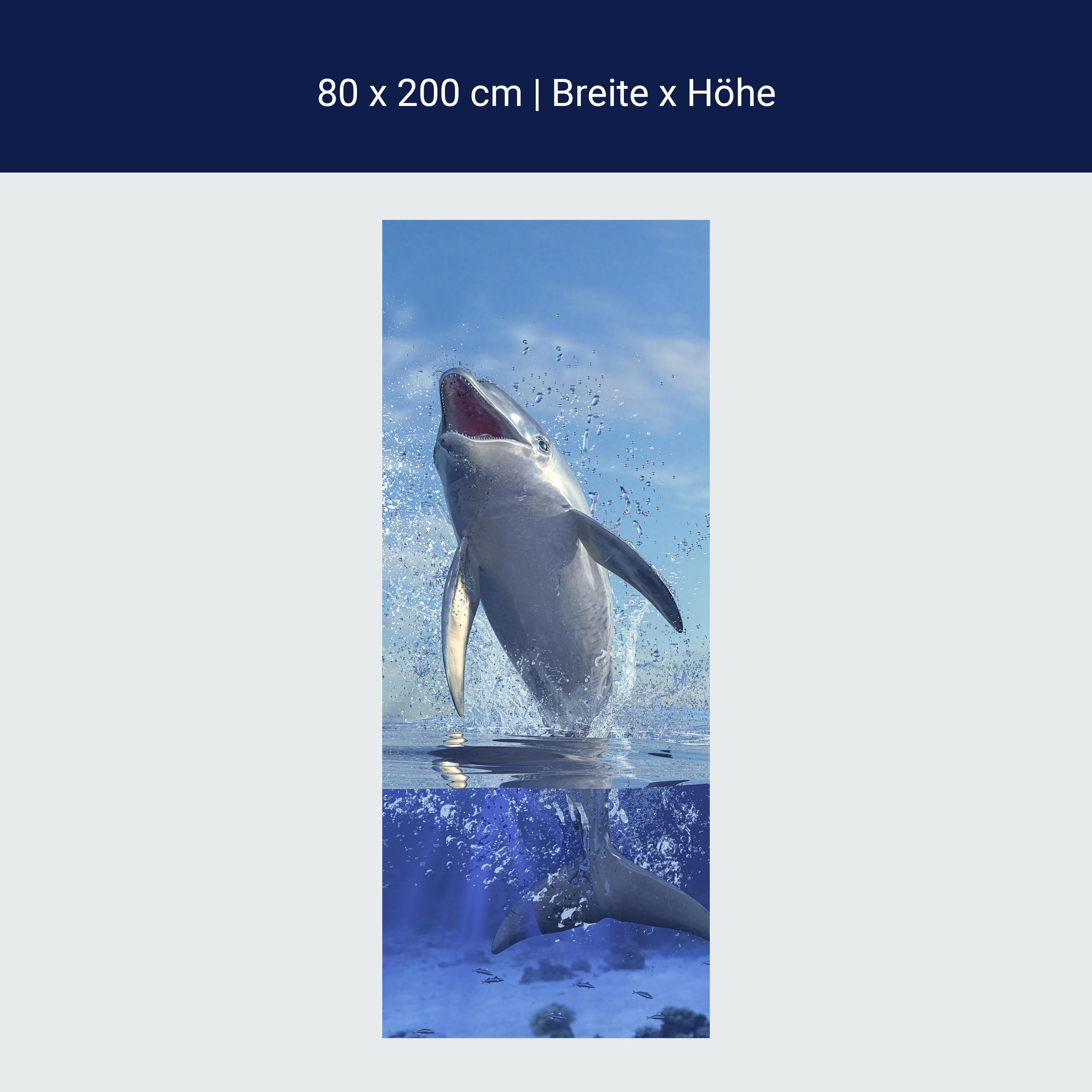 Türtapete springender Delfin, Säugetier, Delphin M1126 Türtapete springender Delfin, Säugetier, Delphin M1126