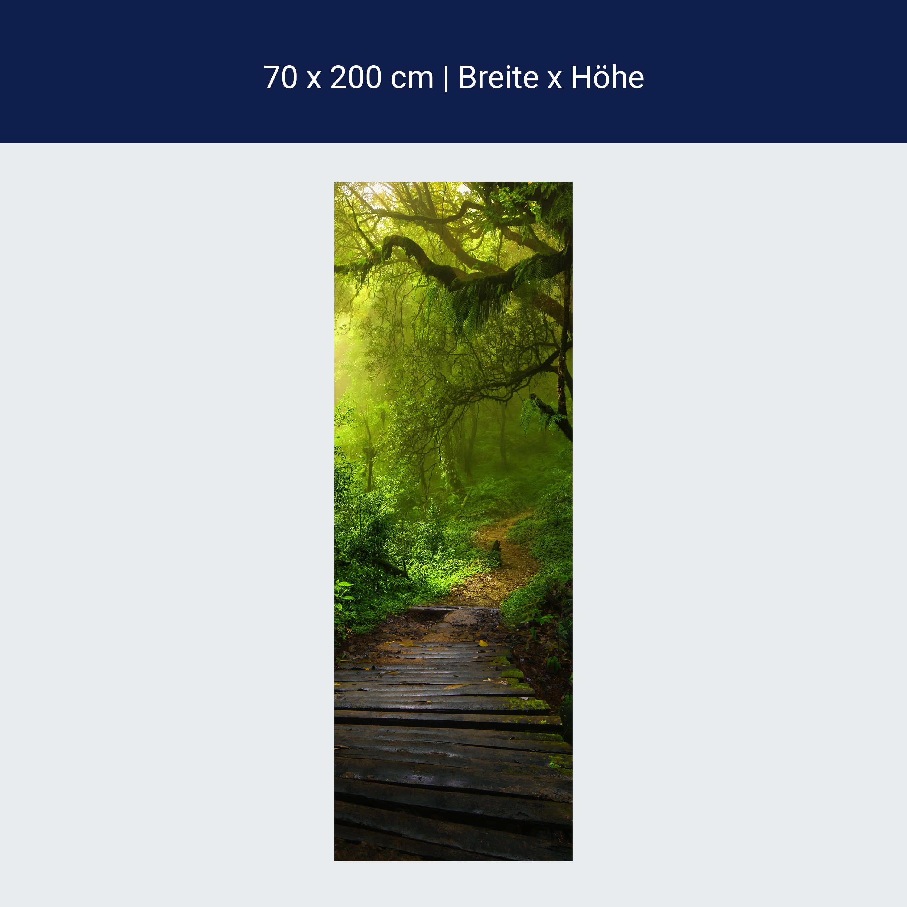 Türtapete Holz-weg in mystischem Wald, Urwald M1127 Türtapete Holz-weg in mystischem Wald, Urwald M1127