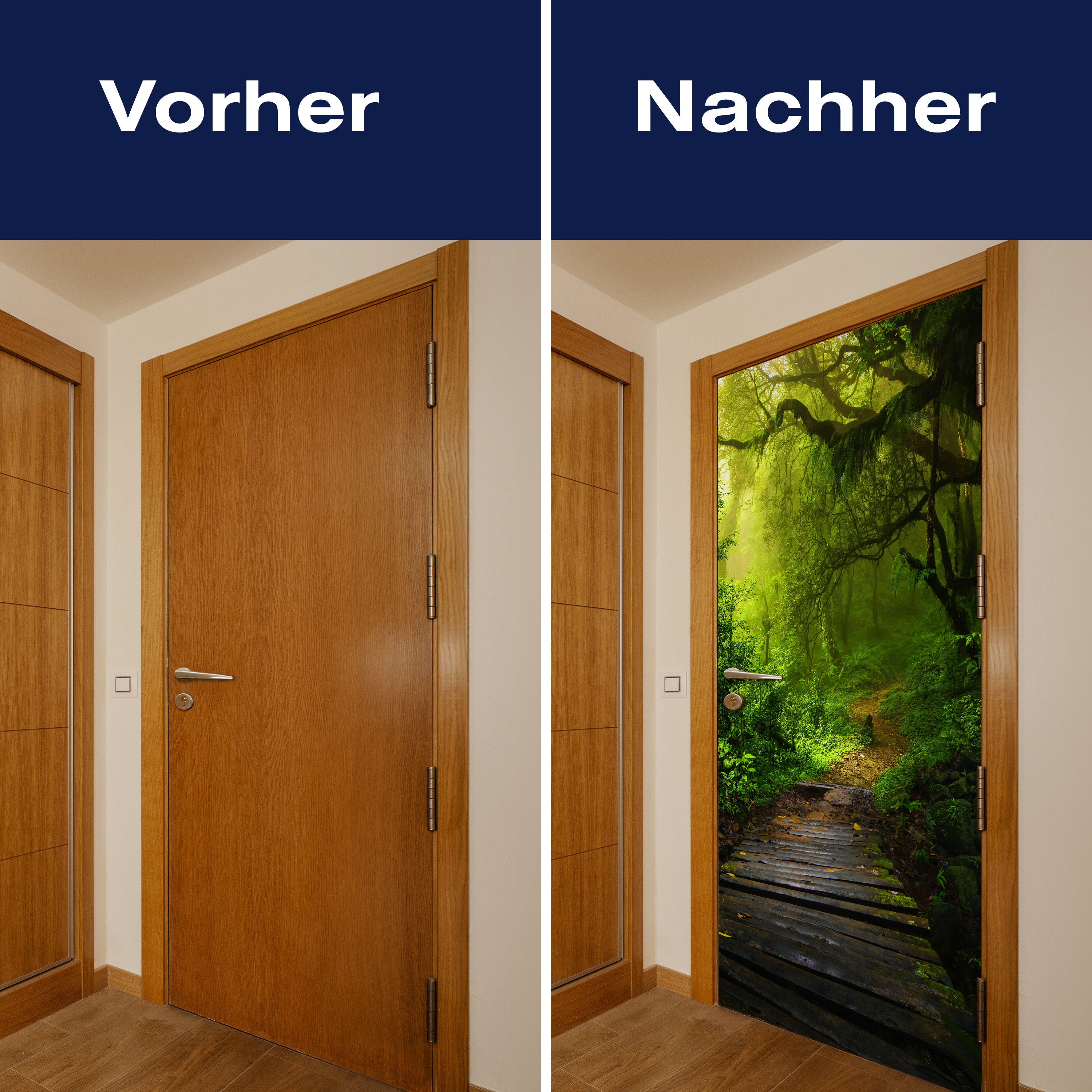 Türtapete Holz-weg in mystischem Wald, Urwald M1127 - Bild 10 Türtapete Holz-weg in mystischem Wald, Urwald M1127 - Bild 10