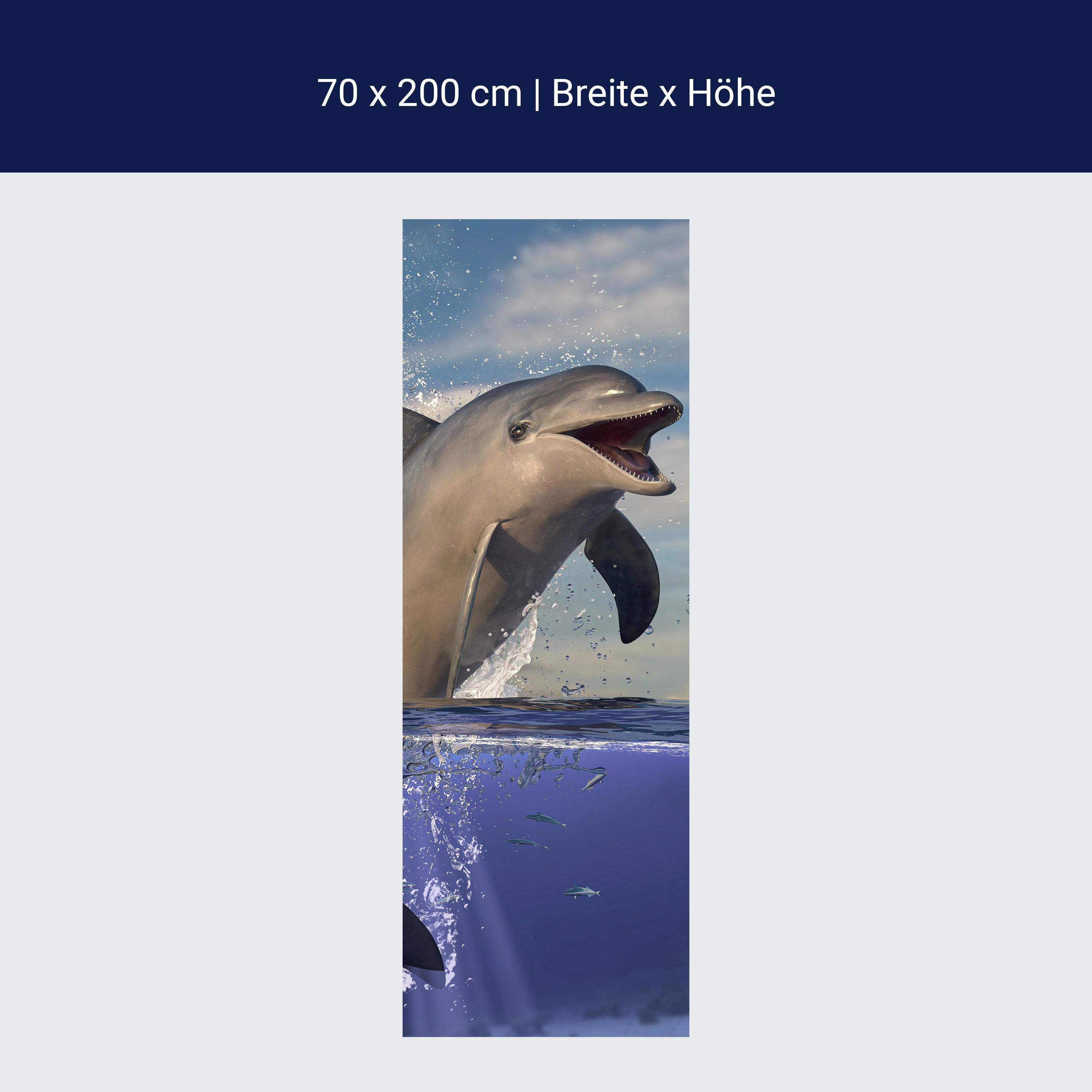 Türtapete springender Delfin, Säugetier, Sonne M1129 Türtapete springender Delfin, Säugetier, Sonne M1129