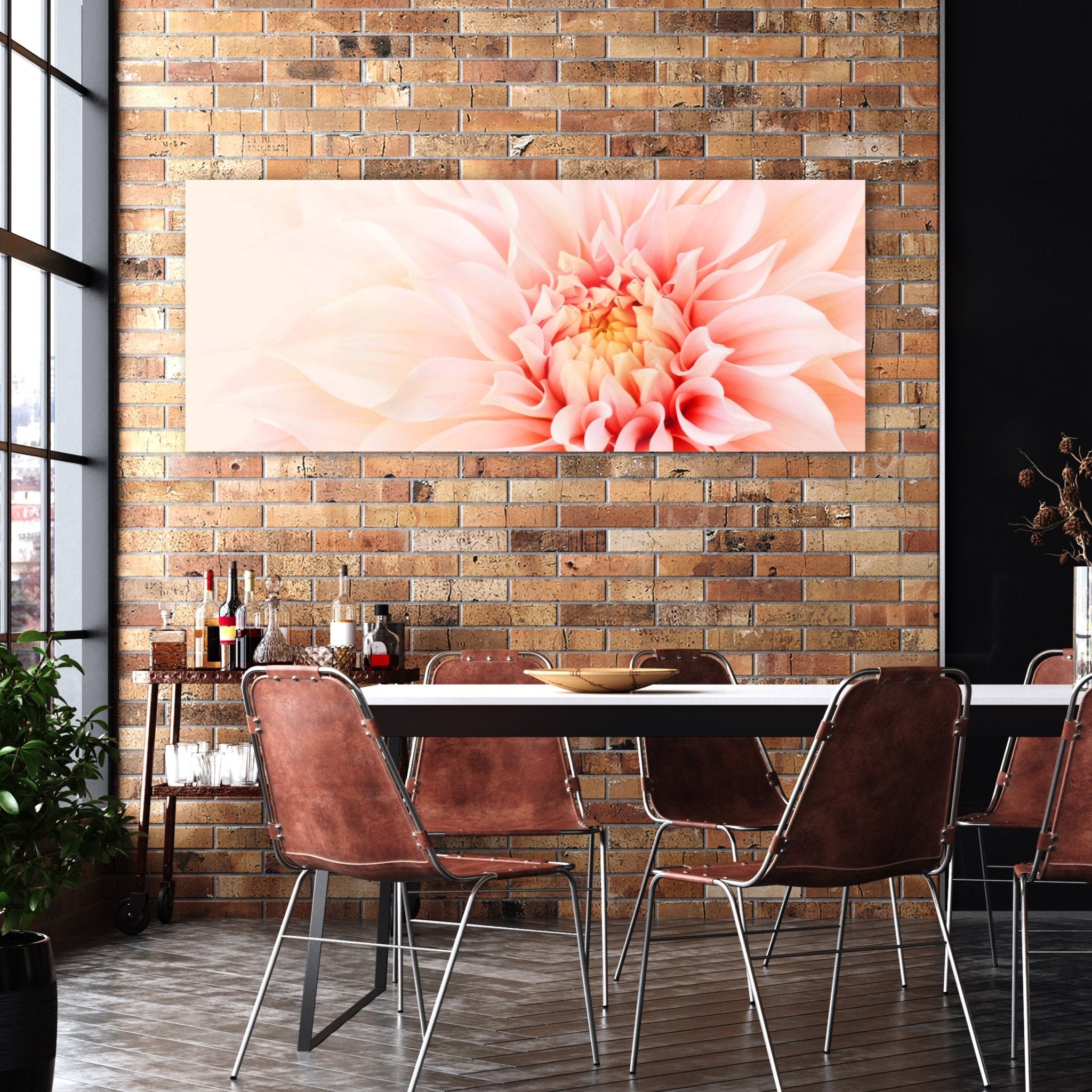Leinwandbild Blüte Blume rosa Dahlie M1131 kaufen - Bild 2 Leinwandbild Blüte Blume rosa Dahlie M1131 kaufen - Bild 2