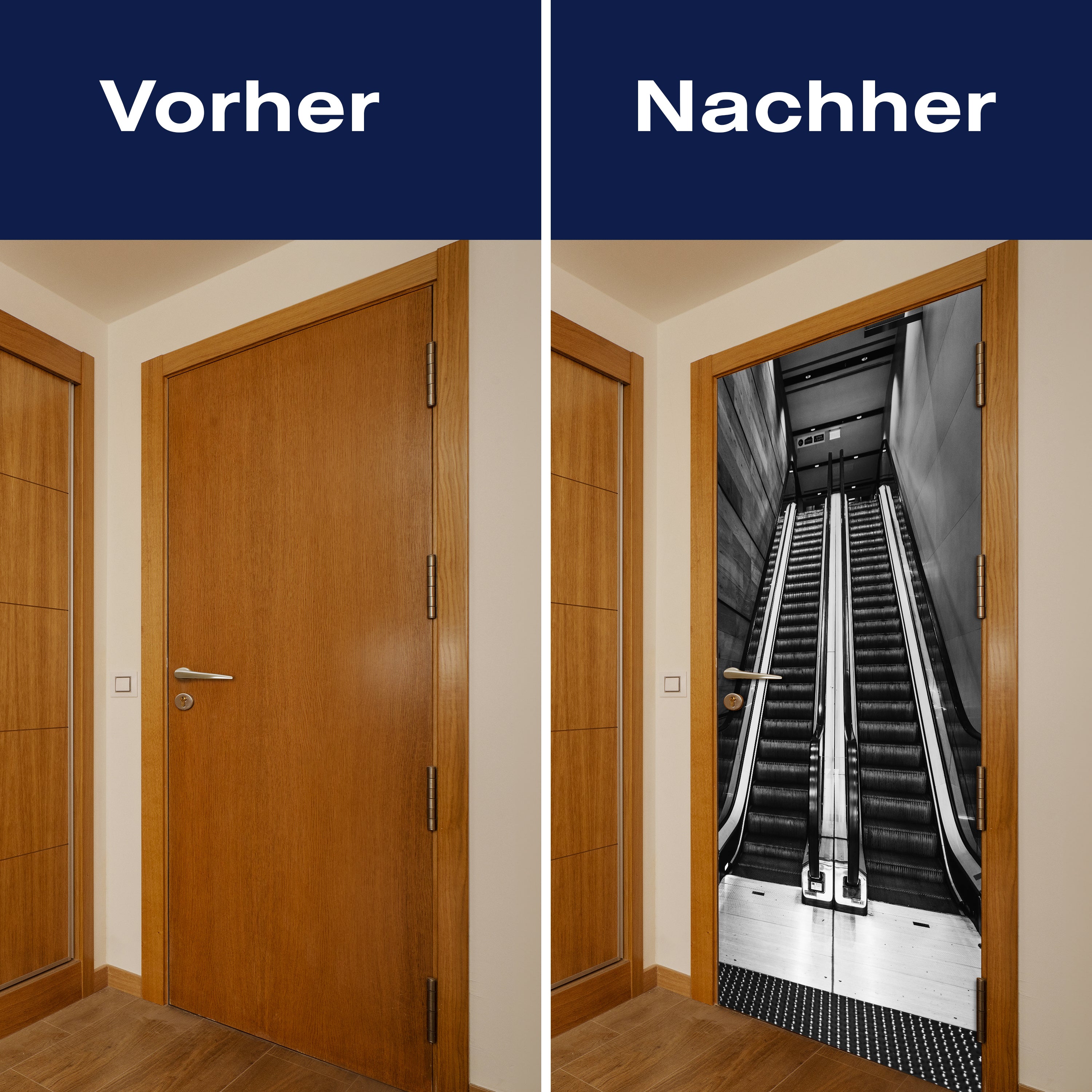 Türtapete 2 Roll-treppen nebeneinander, Treppe M1133 - Bild 10 Türtapete 2 Roll-treppen nebeneinander, Treppe M1133 - Bild 10