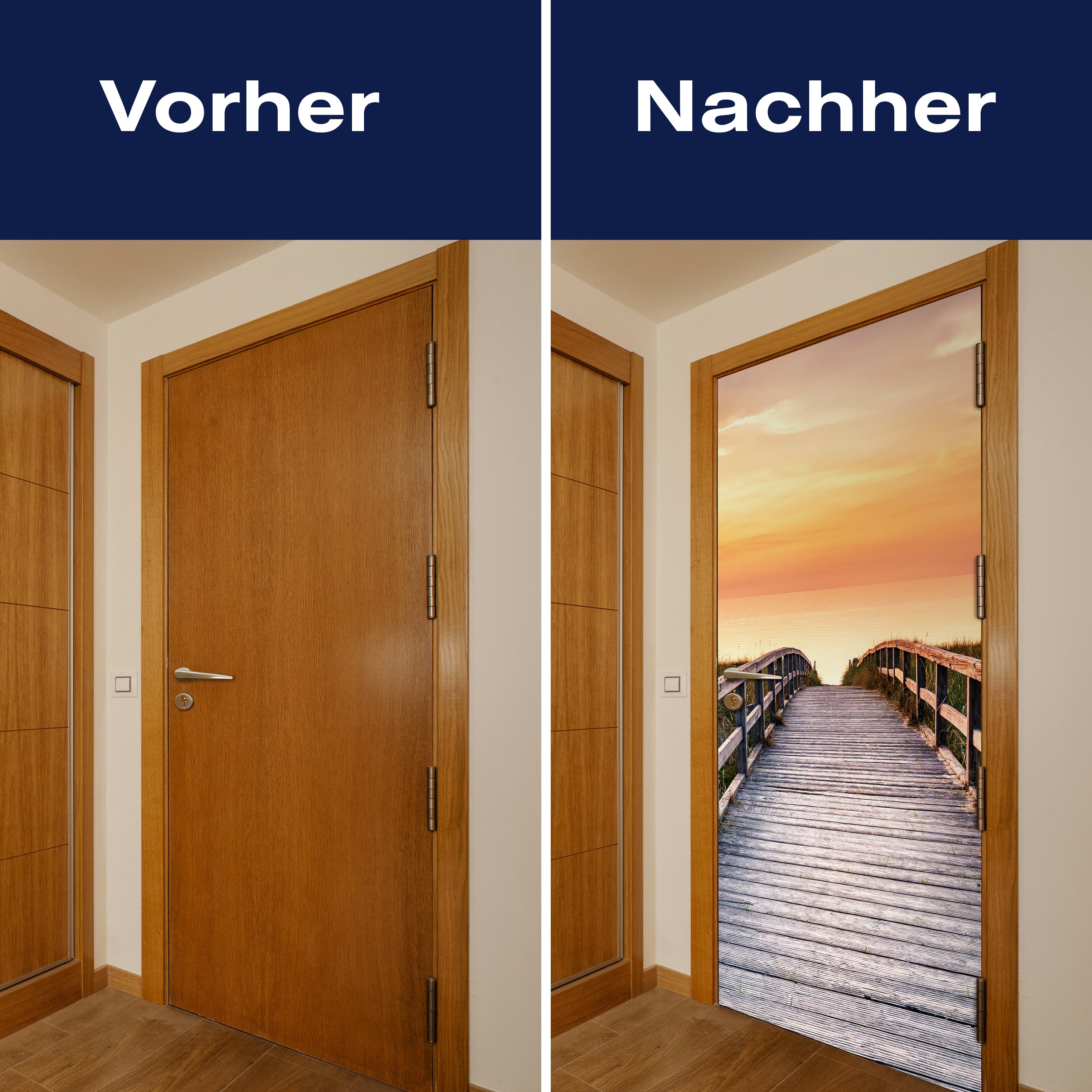 Türtapete Holz-steg zum Meer, Abend-rot, Sonne M1135 - Bild 10 Türtapete Holz-steg zum Meer, Abend-rot, Sonne M1135 - Bild 10