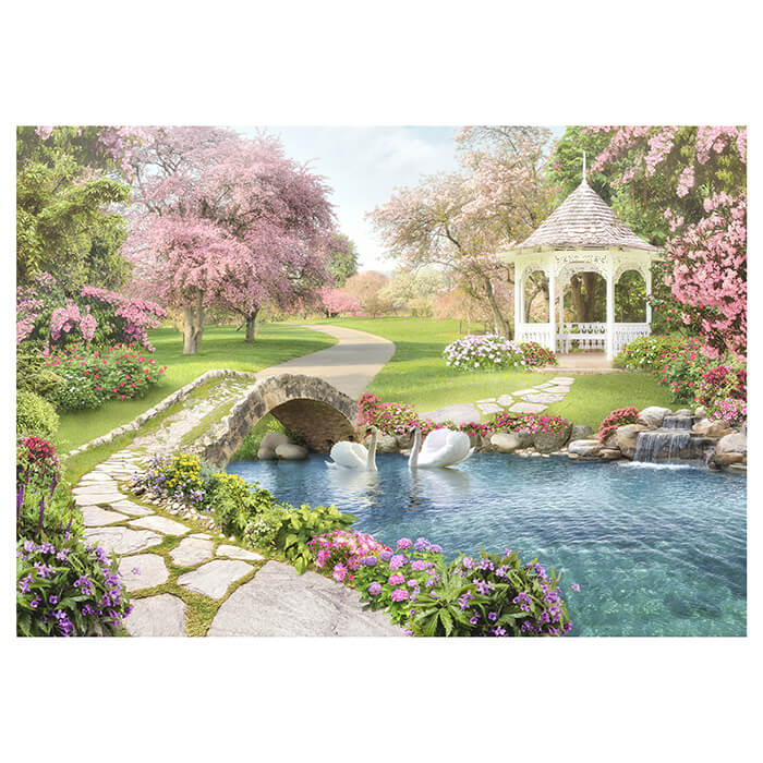 Fototapete Park Pavillon Brücke M1137 - Bild 2 Fototapete Park Pavillon Brücke M1137 - Bild 2