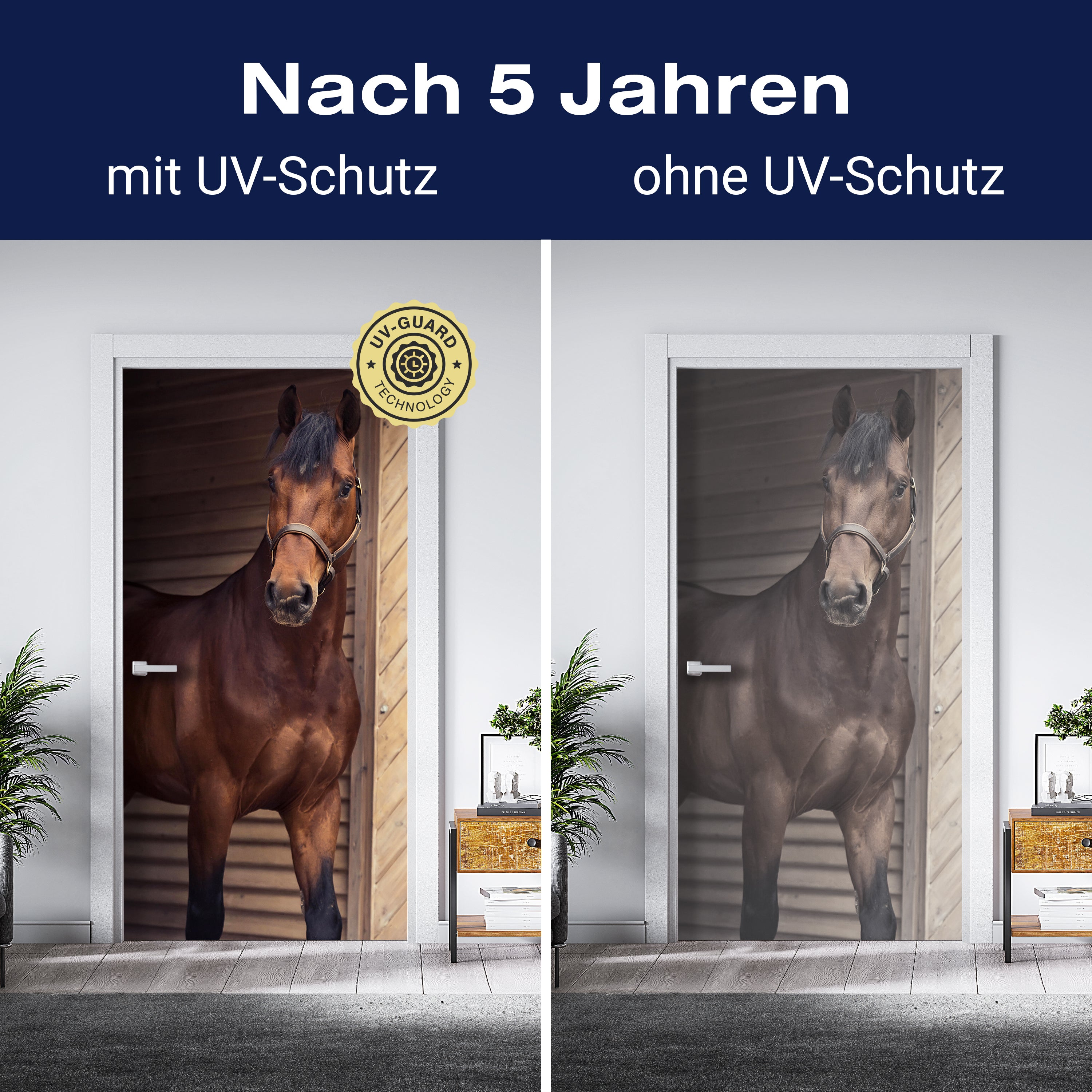 Türtapete Pferd an Stall-tür, Tiere, Reiten, Box M1137 - Bild 4 Türtapete Pferd an Stall-tür, Tiere, Reiten, Box M1137 - Bild 4