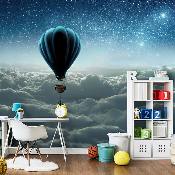 Fototapete Ballon Wolken Sterne M1140 - Bild 1 Fototapete Ballon Wolken Sterne M1140 - Bild 1