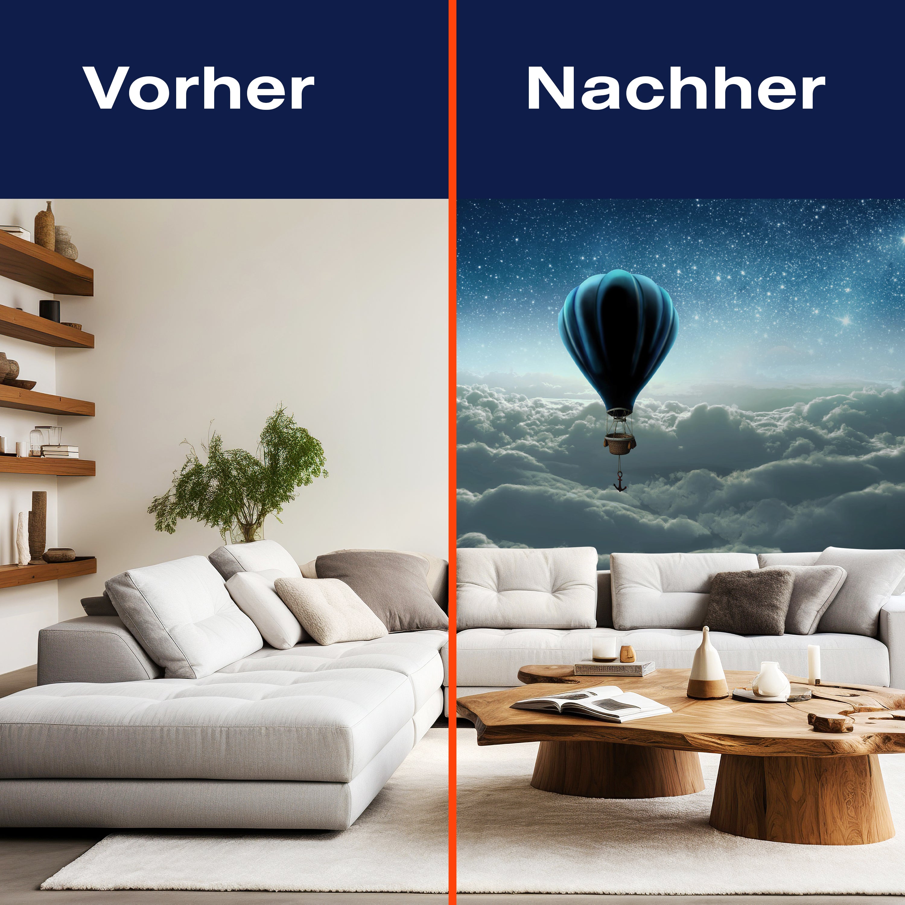 Fototapete Ballon Wolken Sterne M1140 - Bild 9 Fototapete Ballon Wolken Sterne M1140 - Bild 9