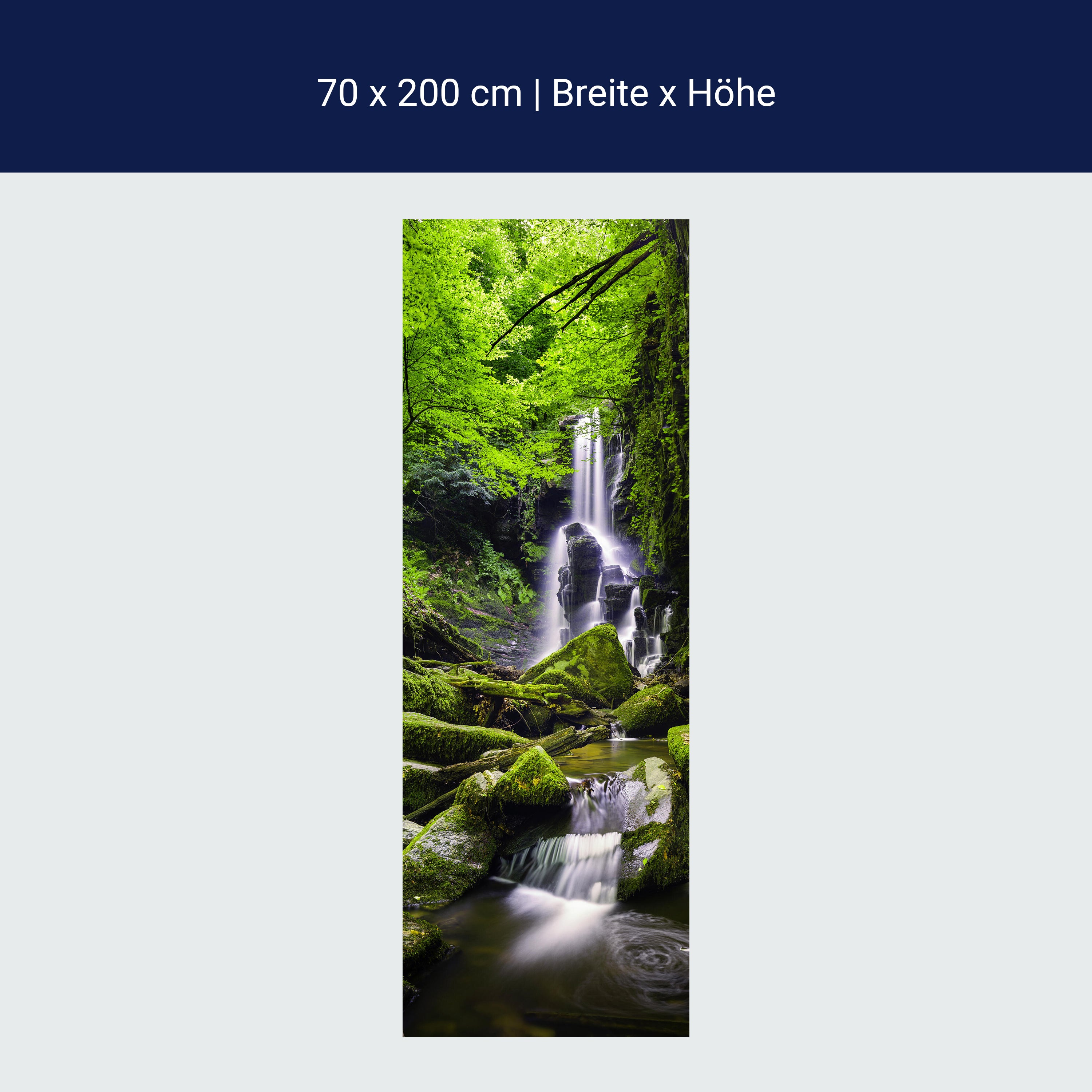 Türtapete Wasser-fall im Ur-wald, Steine, Felsen M1141 Türtapete Wasser-fall im Ur-wald, Steine, Felsen M1141