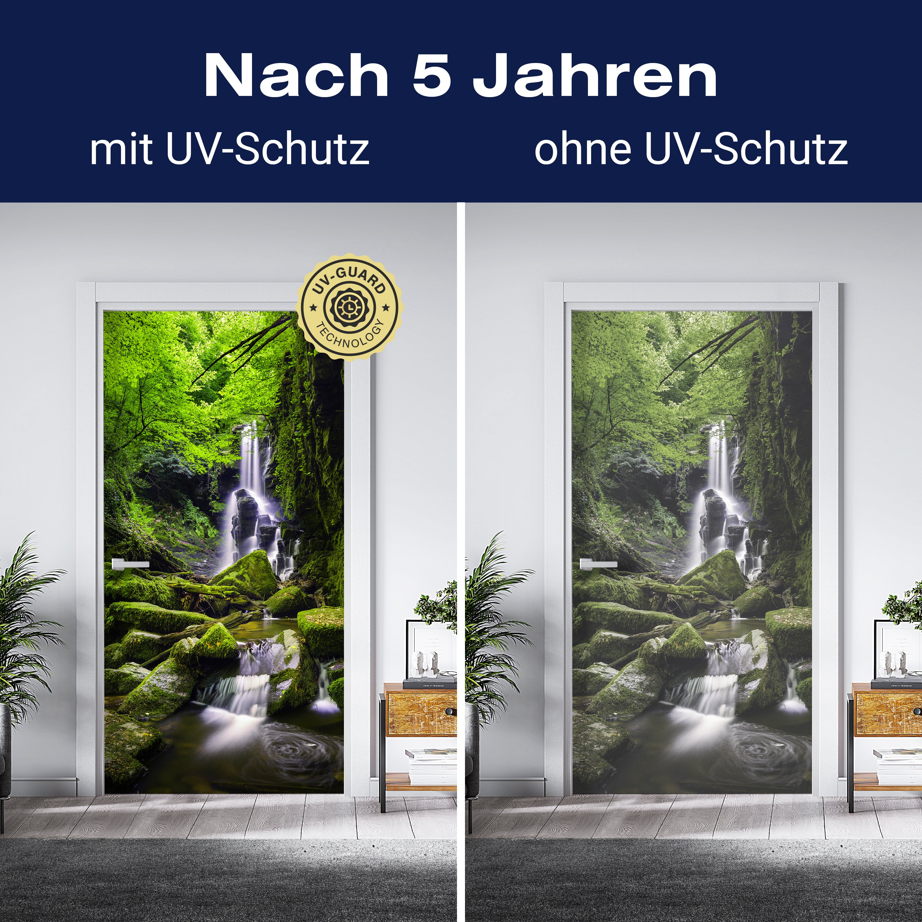 Türtapete Wasser-fall im Ur-wald, Steine, Felsen M1141 - Bild 4 Türtapete Wasser-fall im Ur-wald, Steine, Felsen M1141 - Bild 4