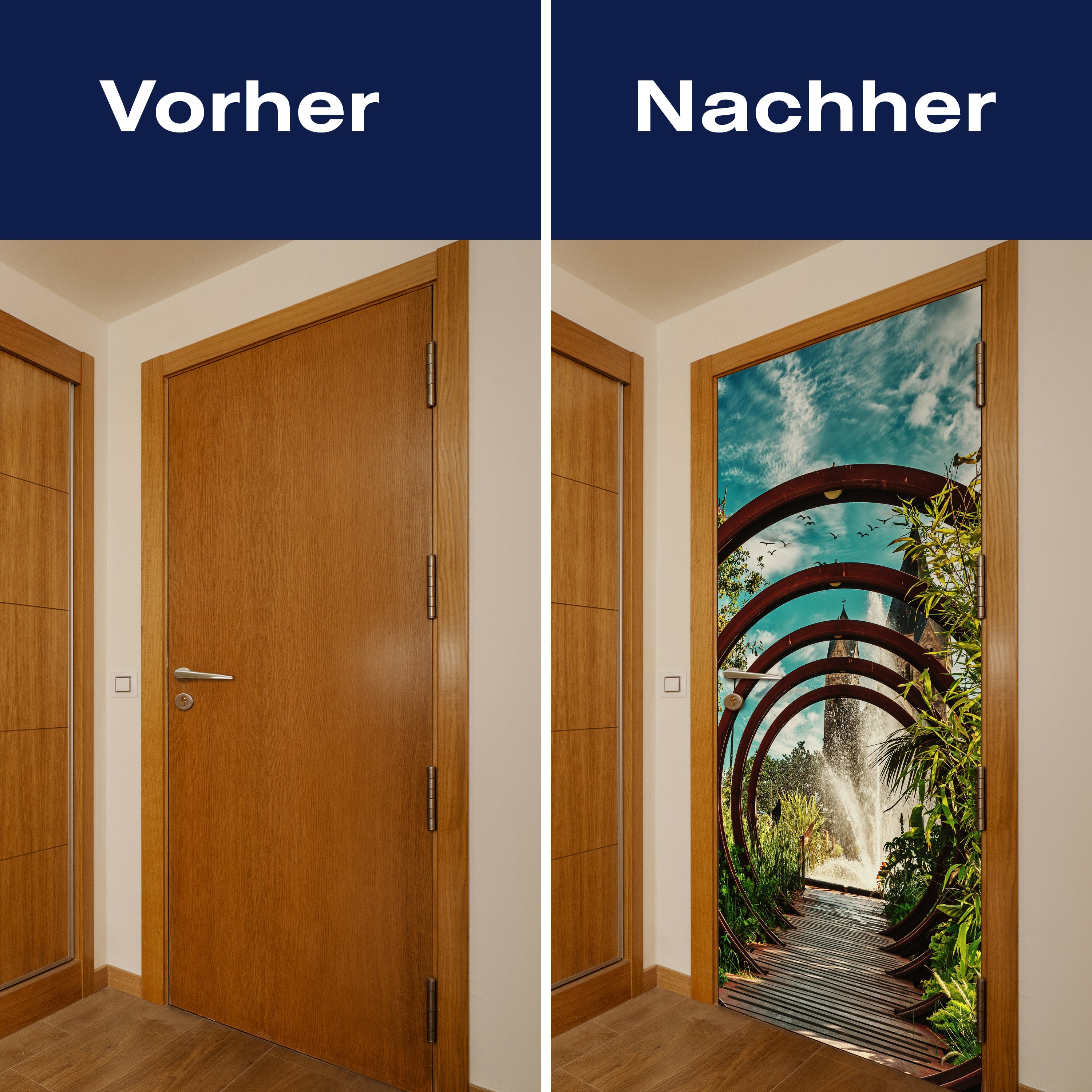 Türtapete Holz-steg mit Ringen, Tunnel, Schloss M1142 - Bild 10 Türtapete Holz-steg mit Ringen, Tunnel, Schloss M1142 - Bild 10