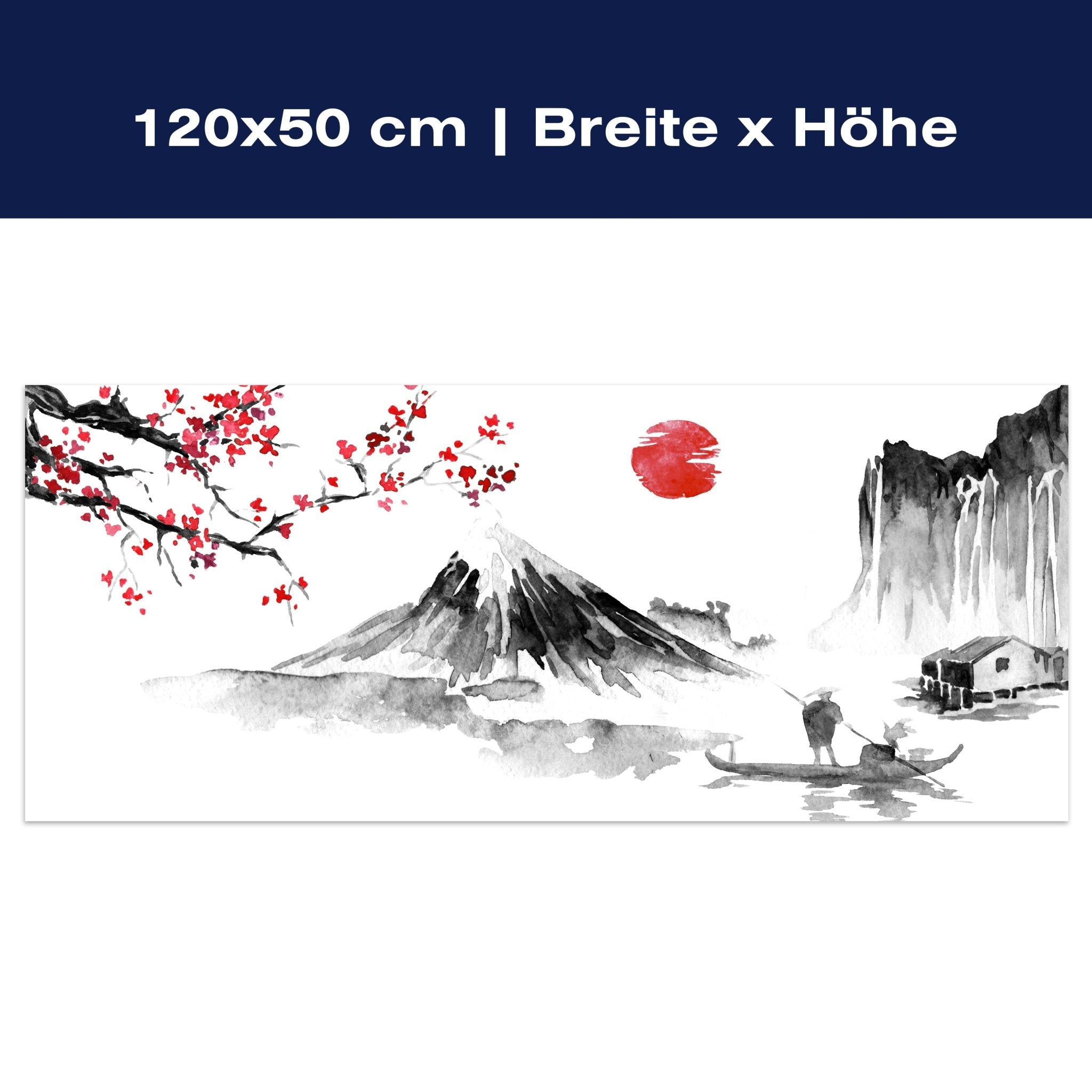 Leinwandbild Fuji Berg Sakura Sunset Japan M1143 Leinwandbild Fuji Berg Sakura Sunset Japan M1143