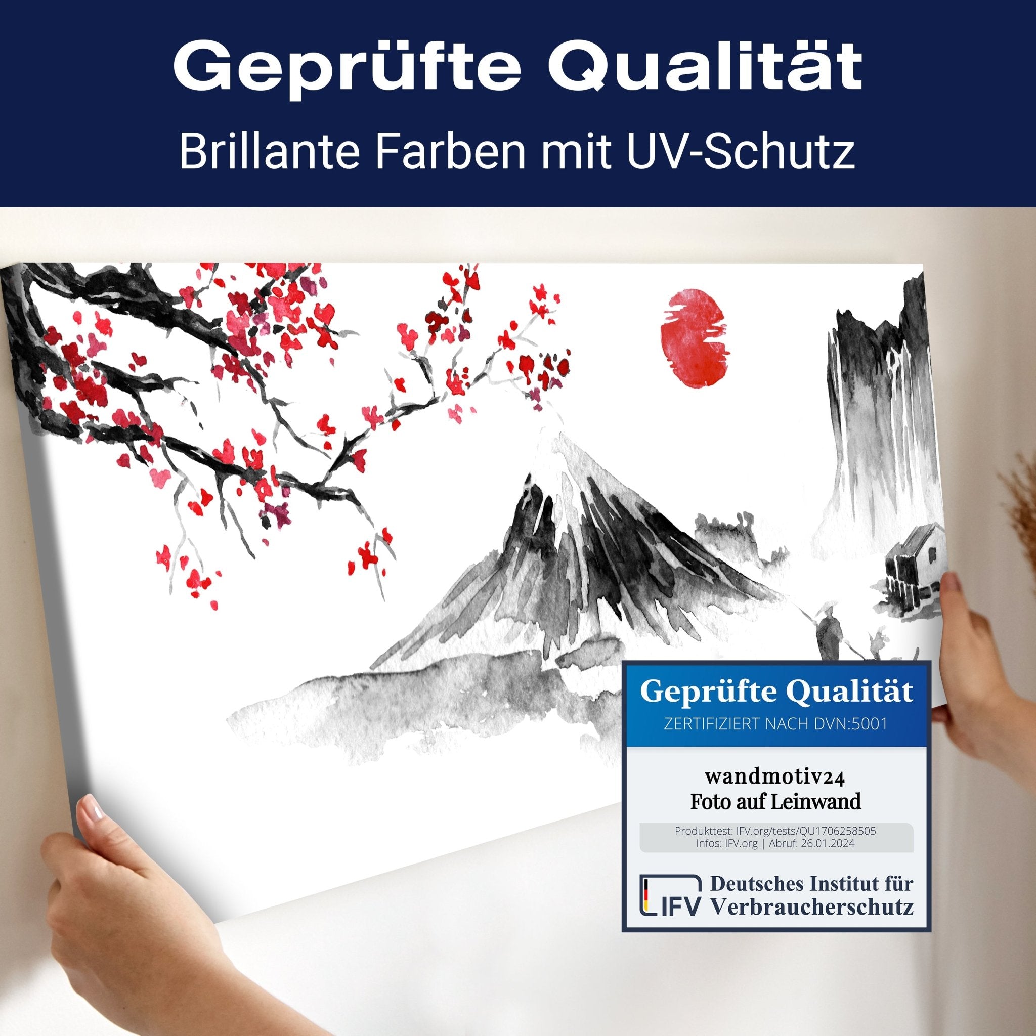 Leinwandbild Fuji Berg Sakura Sunset Japan M1143 kaufen - Bild 4 Leinwandbild Fuji Berg Sakura Sunset Japan M1143 kaufen - Bild 4