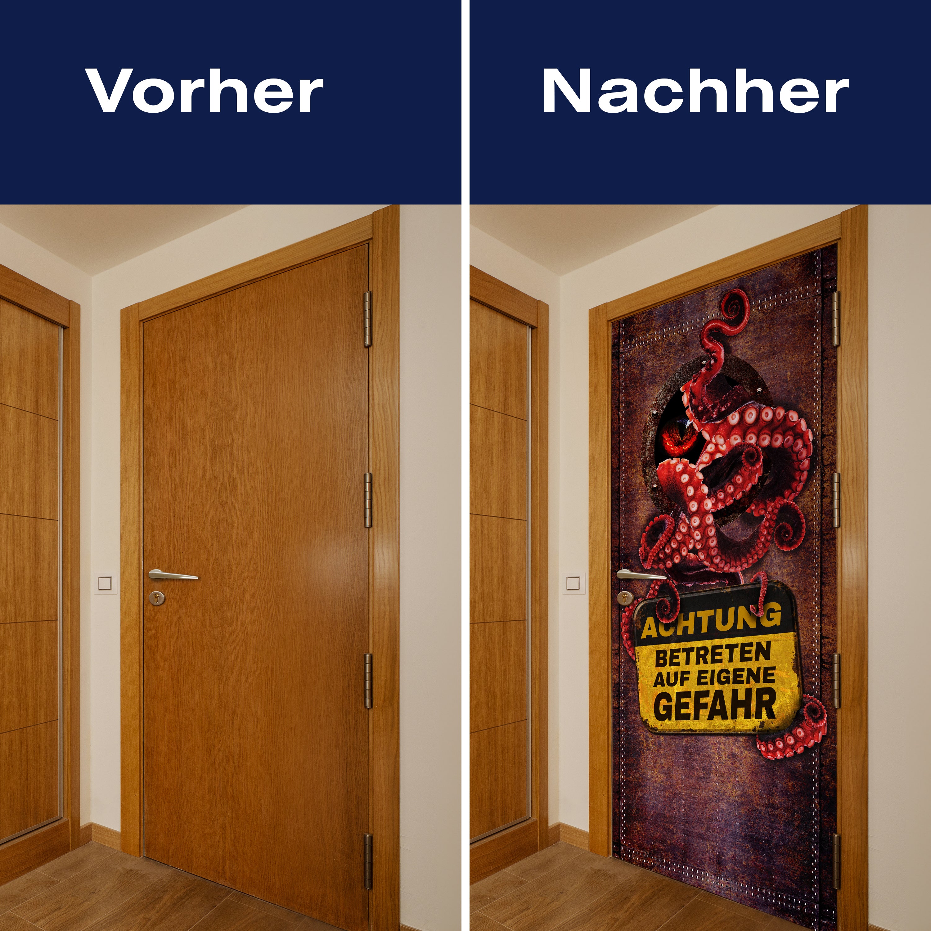 Türtapete ACHTUNG! Rostige Tür, Krake, Tintenfisch M1146 - Bild 10 Türtapete ACHTUNG! Rostige Tür, Krake, Tintenfisch M1146 - Bild 10