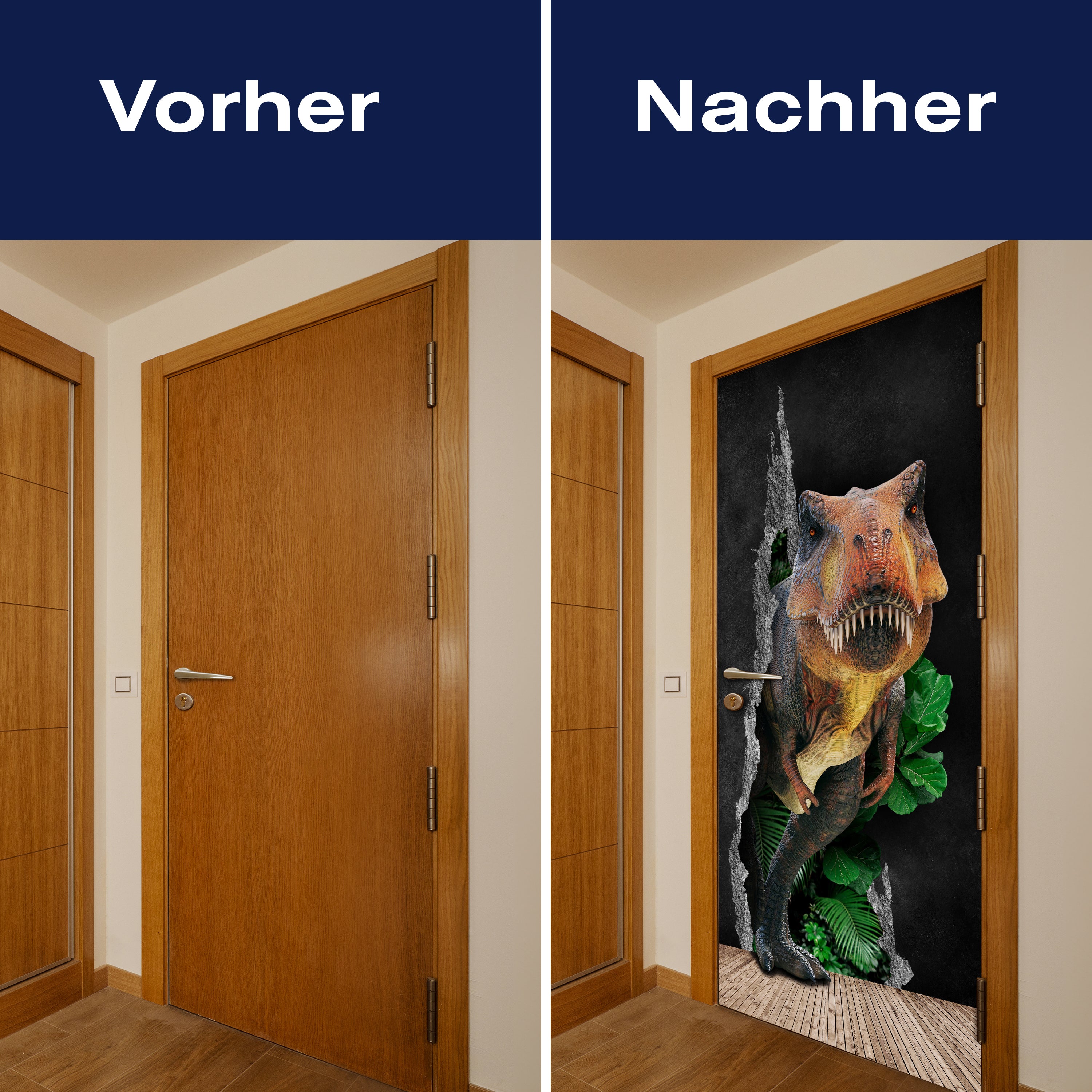 Türtapete T-Rex aus dem Dschungel, Dino-saurier M1147 - Bild 10 Türtapete T-Rex aus dem Dschungel, Dino-saurier M1147 - Bild 10