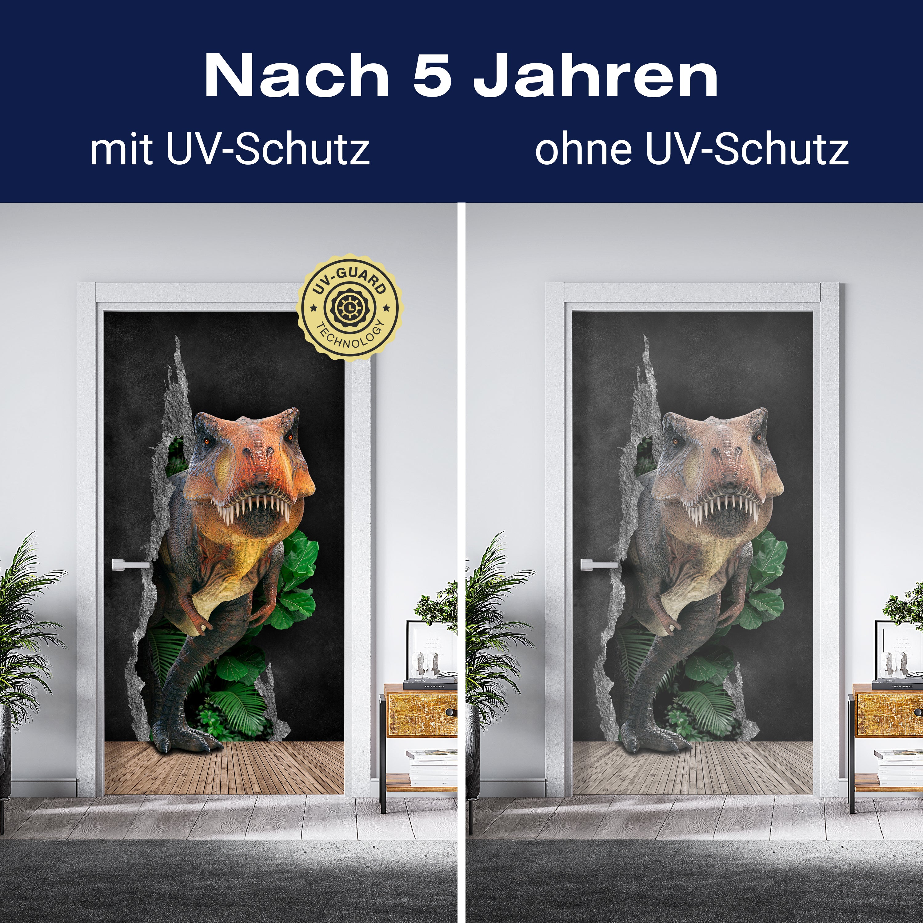 Türtapete T-Rex aus dem Dschungel, Dino-saurier M1147 - Bild 4 Türtapete T-Rex aus dem Dschungel, Dino-saurier M1147 - Bild 4