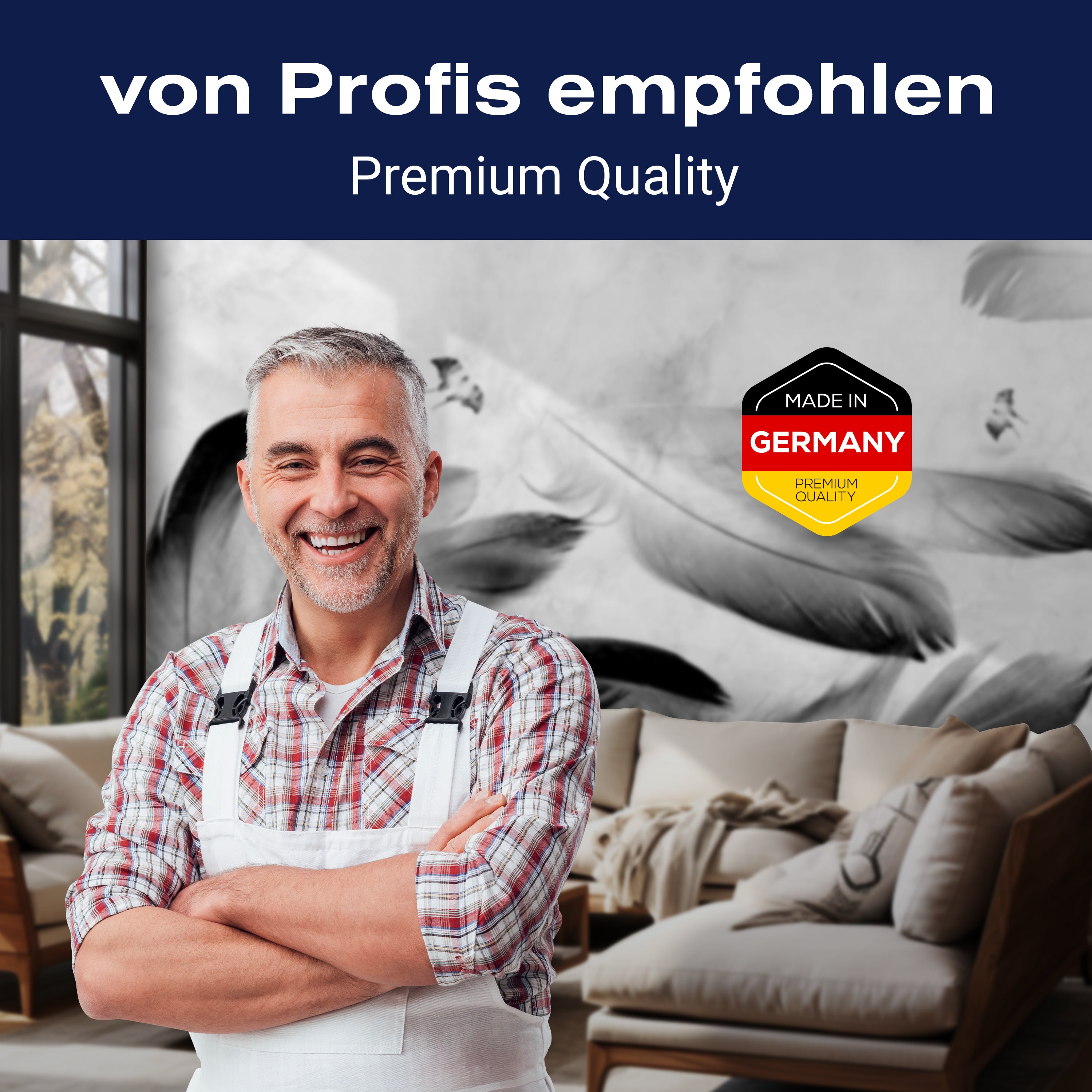 Fototapete Graue Federn Schmetterling M1150 - Bild 5 Fototapete Graue Federn Schmetterling M1150 - Bild 5