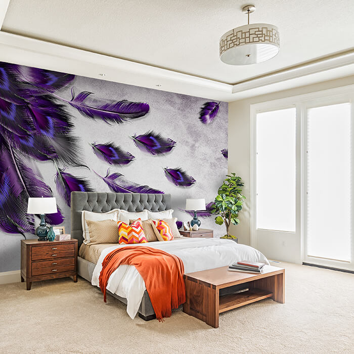 Fototapete Violetter Pfau Feder M1152 - Bild 1 Fototapete Violetter Pfau Feder M1152 - Bild 1