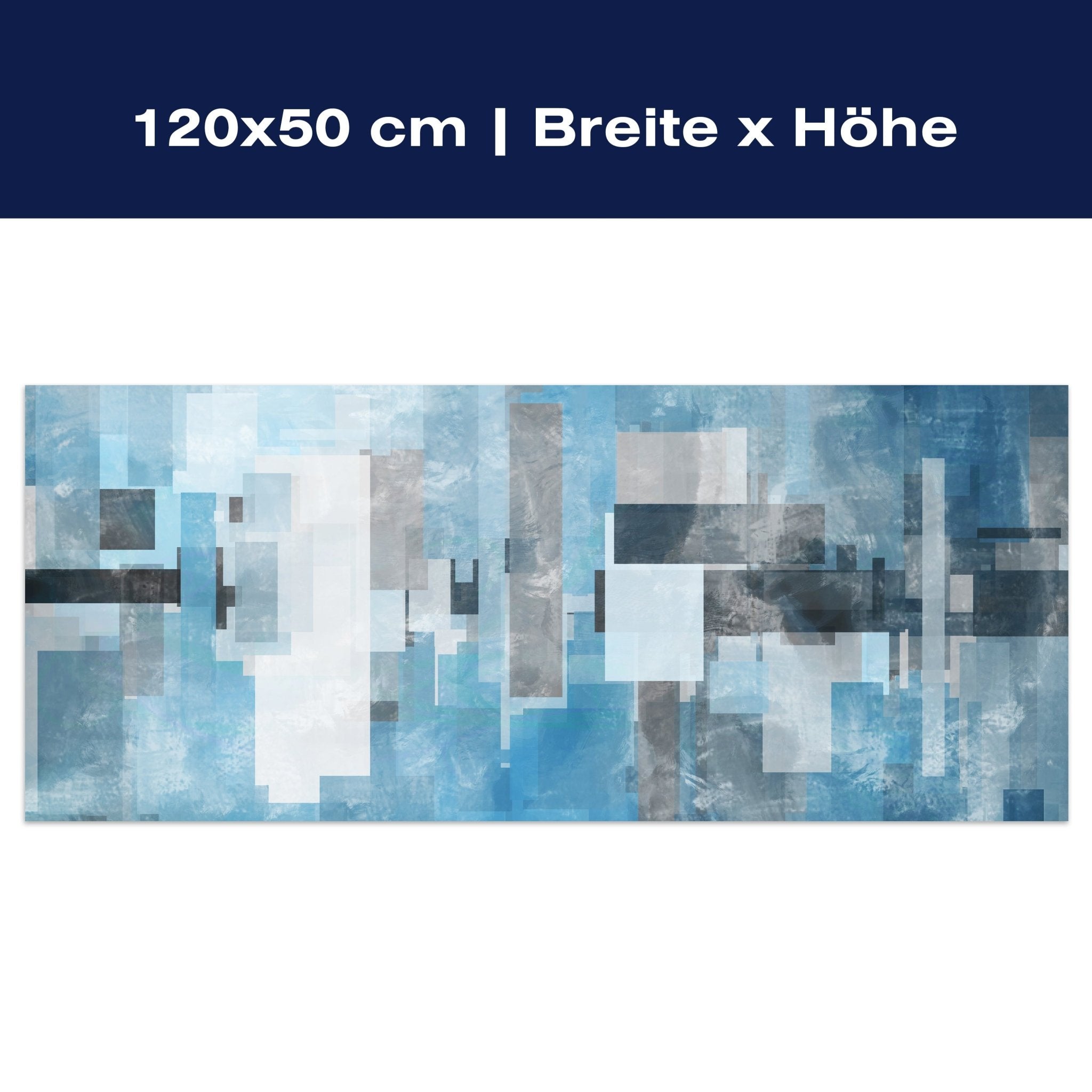 Leinwandbild Blaue Geometrie Malerei M1153 Leinwandbild Blaue Geometrie Malerei M1153