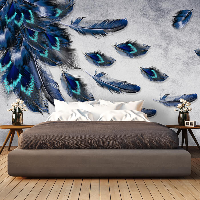 Fototapete Blauer Pfau Feder M1155 - Bild 1 Fototapete Blauer Pfau Feder M1155 - Bild 1