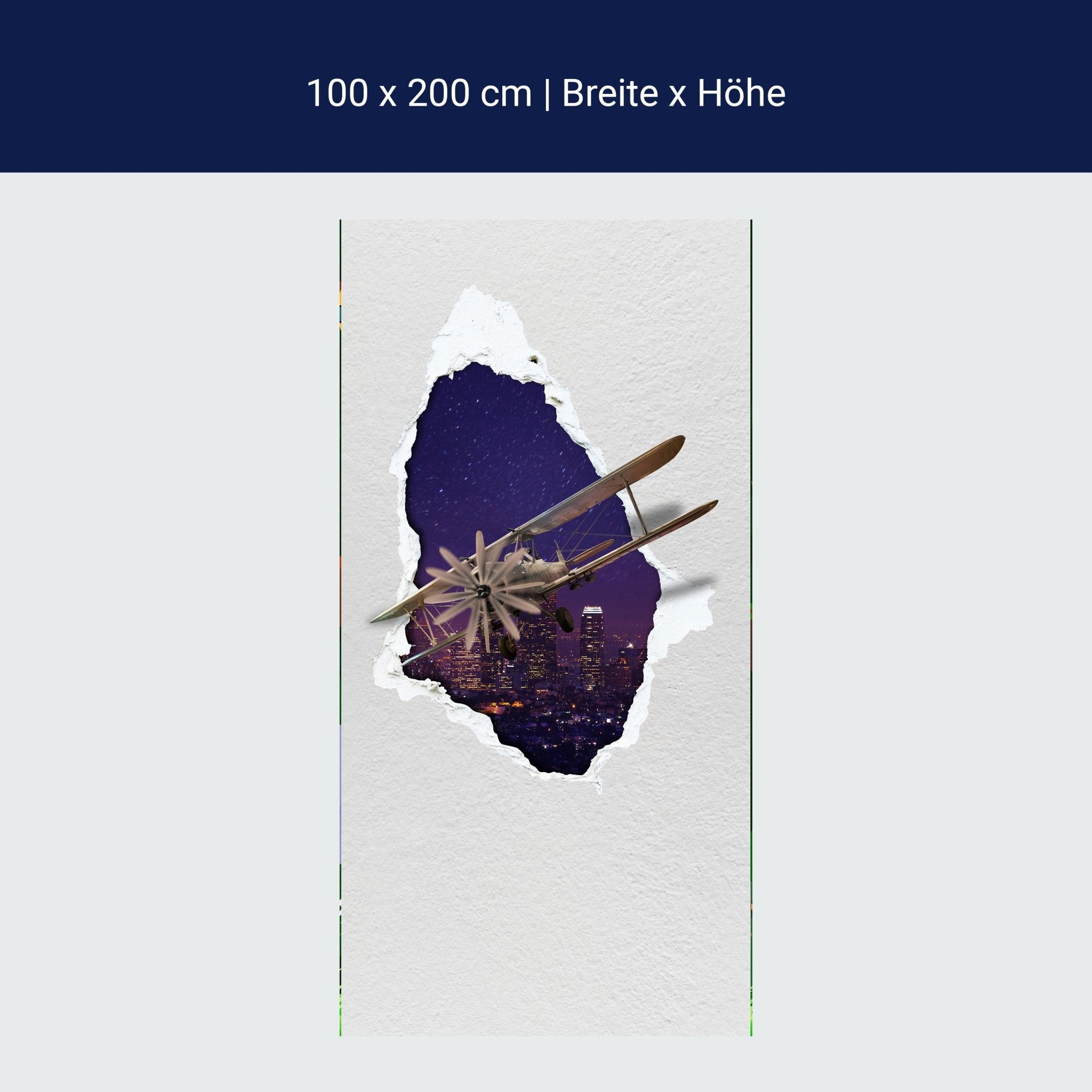 Türtapete Doppeldecker Flugzeug, Los Angeles, Wand M1157 Türtapete Doppeldecker Flugzeug, Los Angeles, Wand M1157