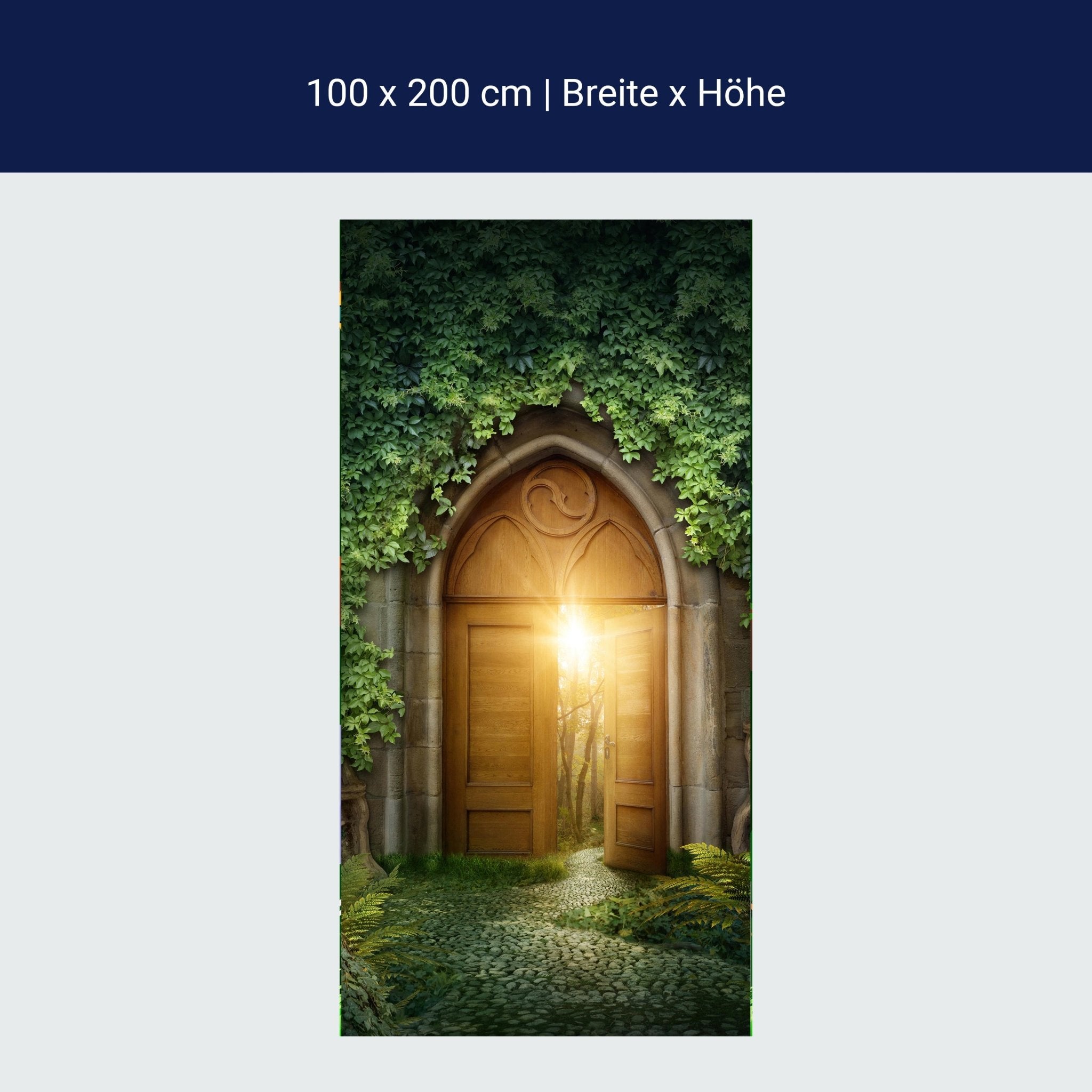 Türtapete Sonne scheint durch Schlosstor, Burg M1162 Türtapete Sonne scheint durch Schlosstor, Burg M1162