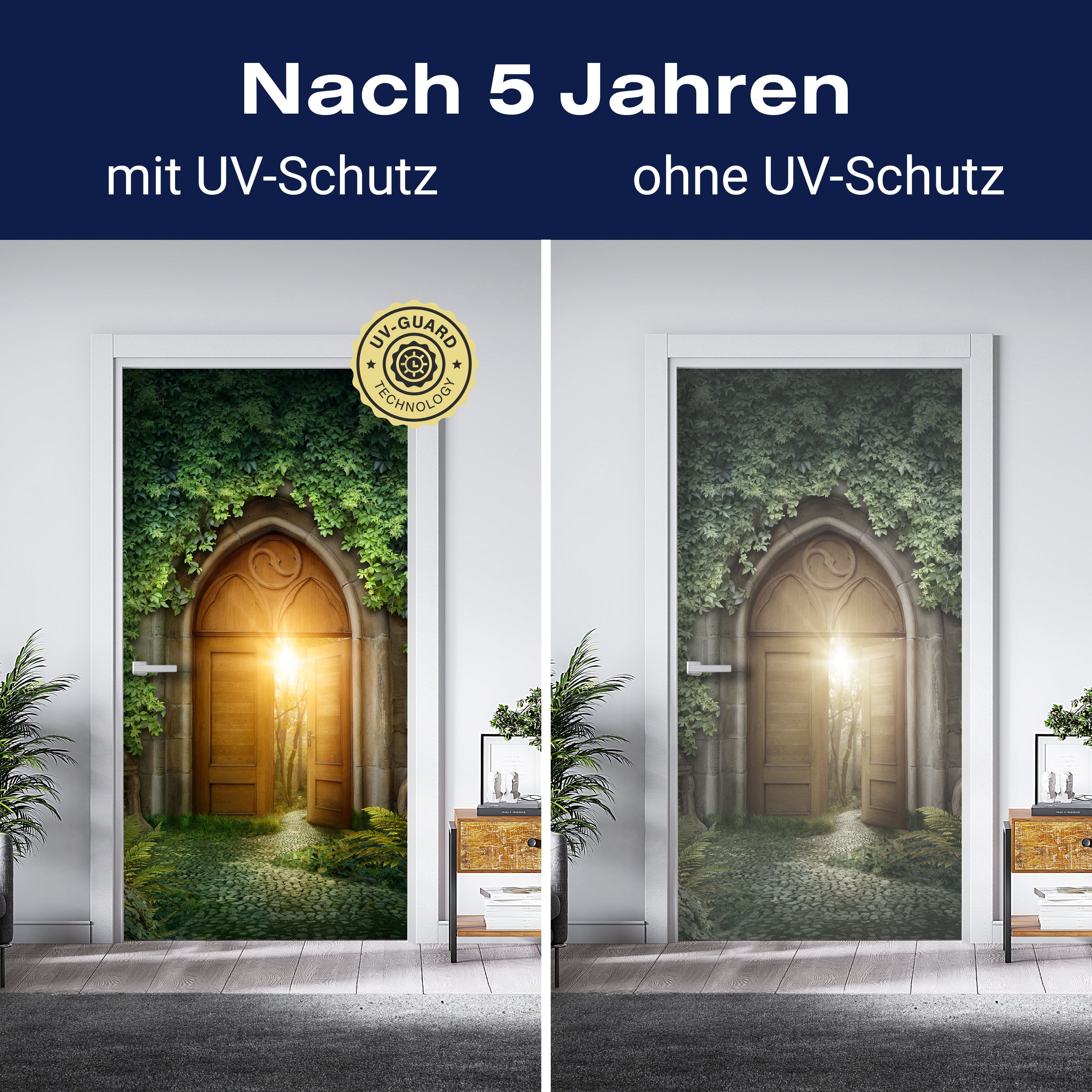 Türtapete Sonne scheint durch Schlosstor, Burg M1162 - Bild 4 Türtapete Sonne scheint durch Schlosstor, Burg M1162 - Bild 4