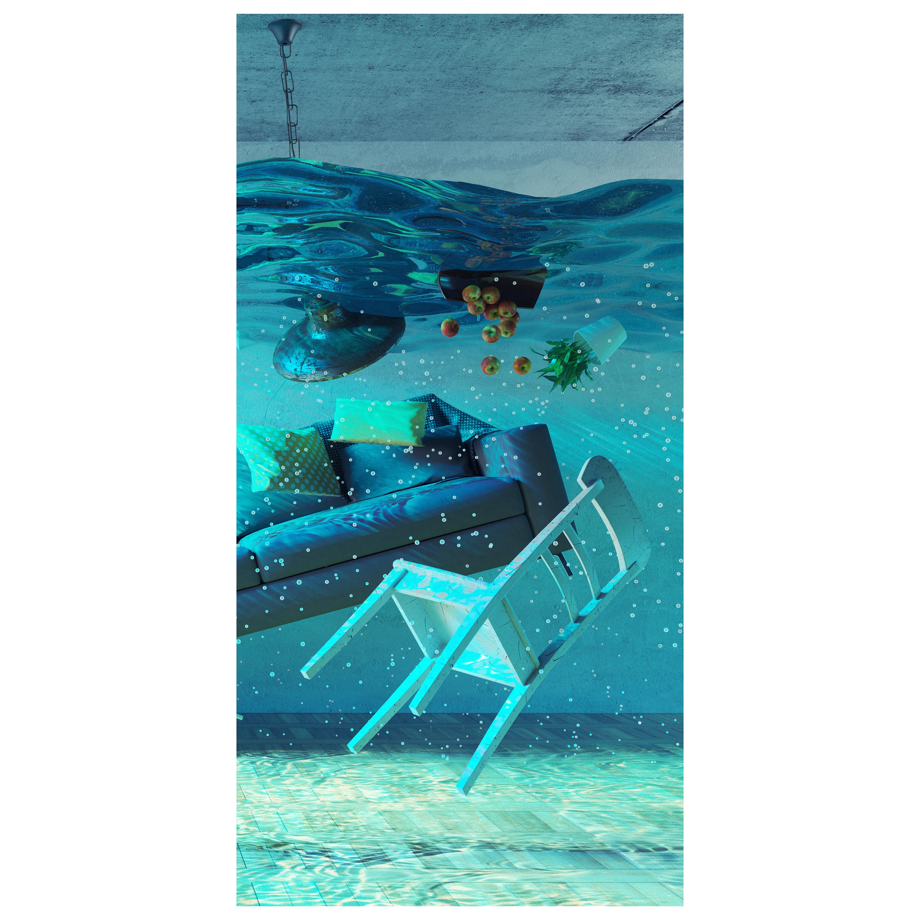 Türtapete Wohnzimmer Unterwasser, Stuhl, Couch M1164 - Bild 2 Türtapete Wohnzimmer Unterwasser, Stuhl, Couch M1164 - Bild 2