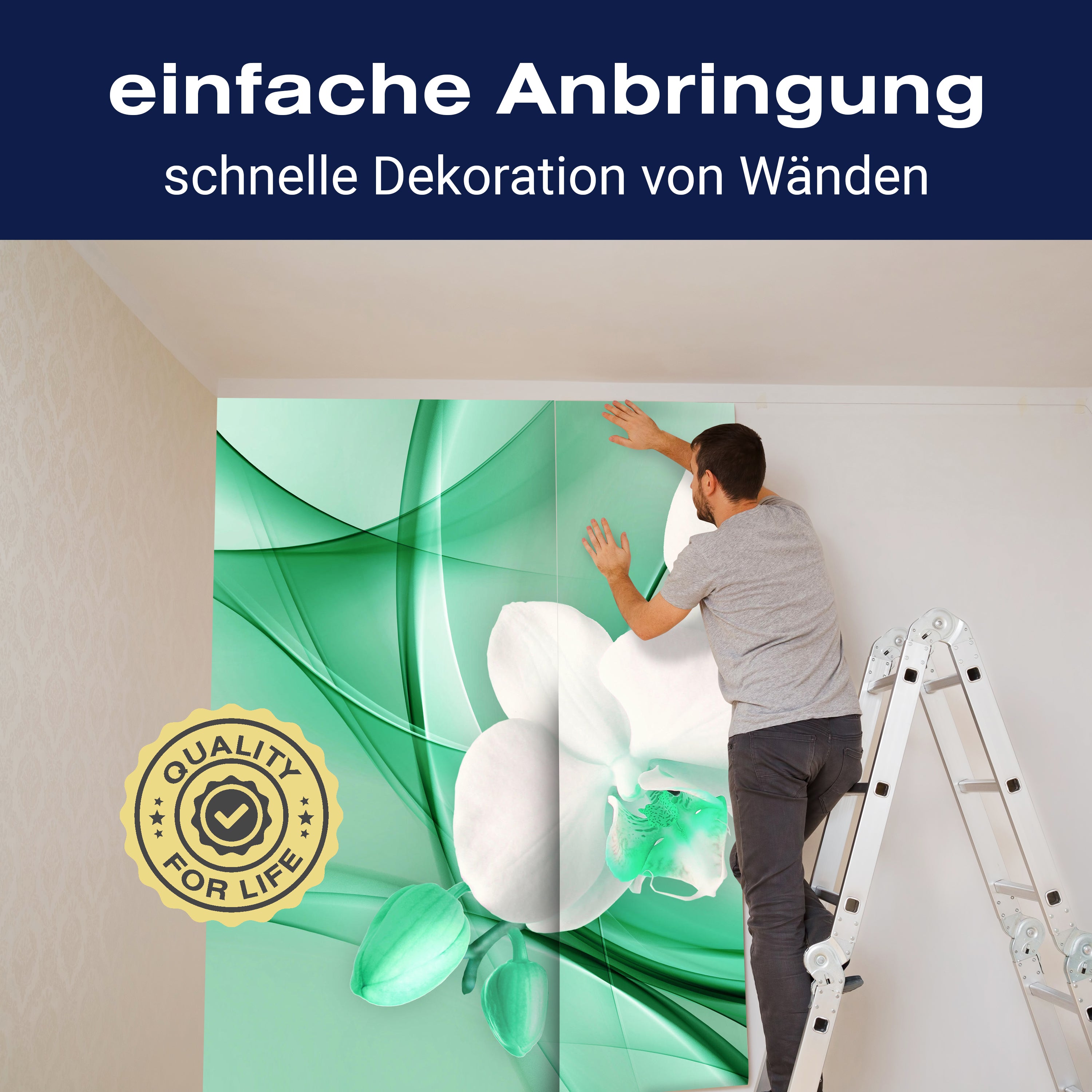 Fototapete helle grüne Orchidee M1170 - Bild 3 Fototapete helle grüne Orchidee M1170 - Bild 3