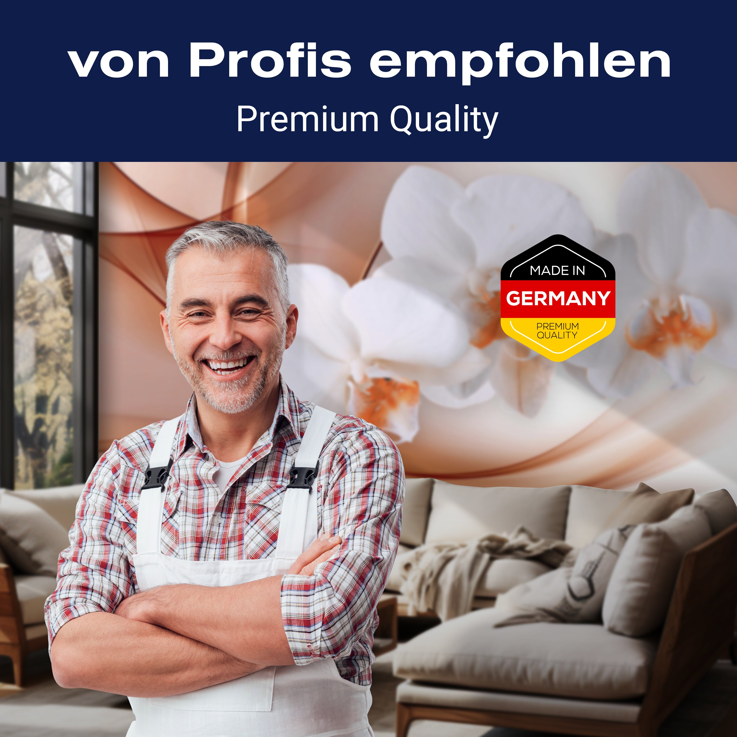 Fototapete Orange Orchidee M1172 - Bild 5 Fototapete Orange Orchidee M1172 - Bild 5