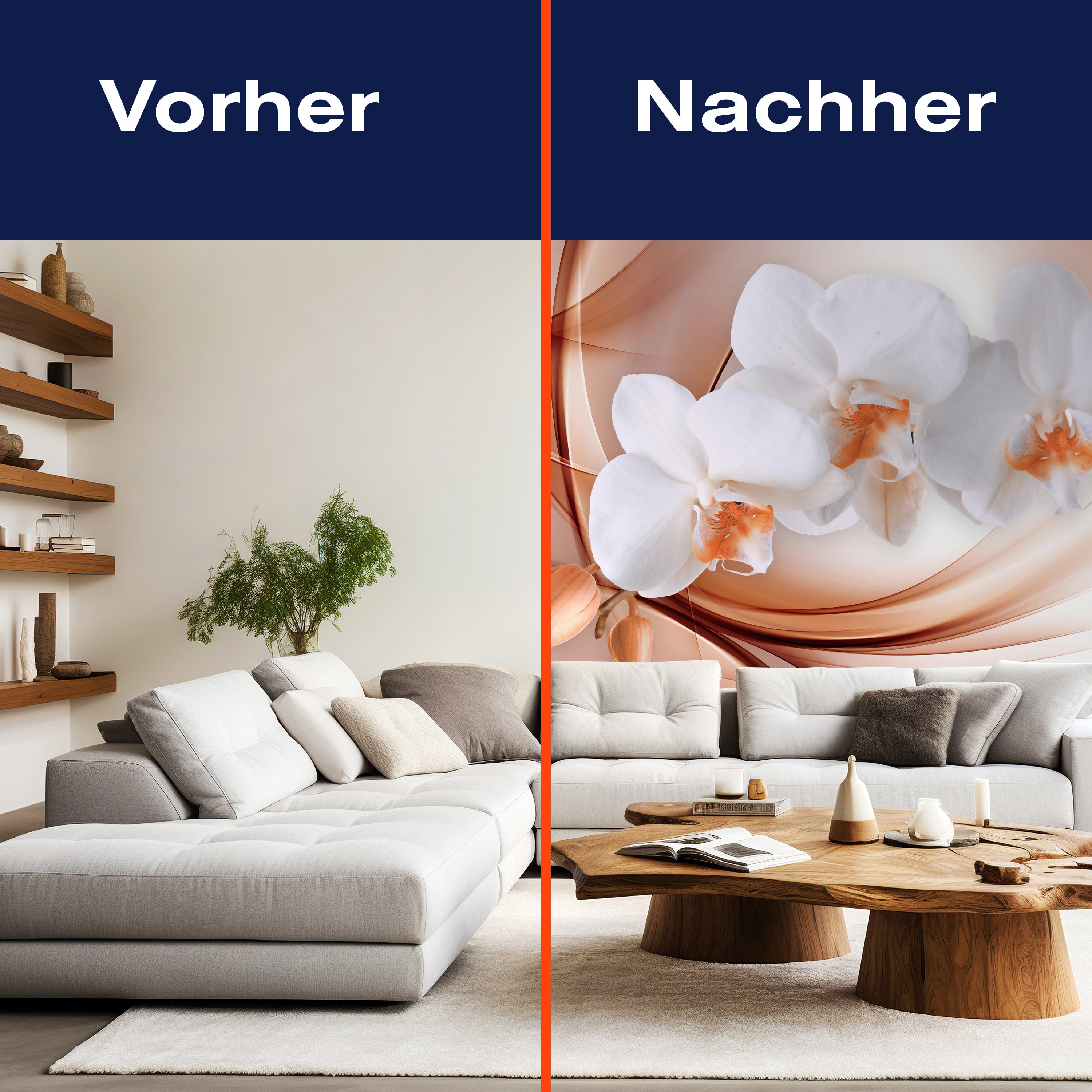 Fototapete Orange Orchidee M1172 - Bild 9 Fototapete Orange Orchidee M1172 - Bild 9