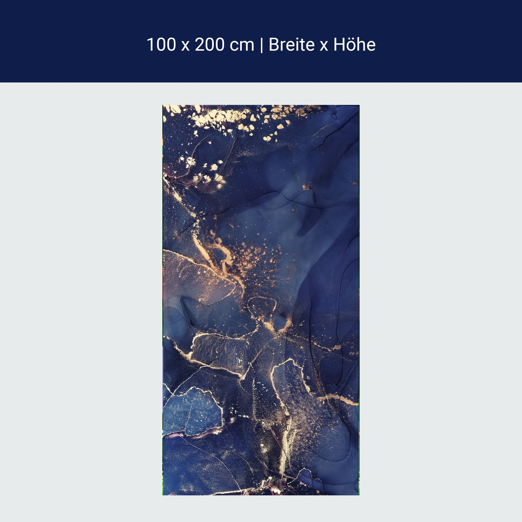 Türtapete blauer Marmor mit Gold, Blau M1180 Türtapete blauer Marmor mit Gold, Blau M1180