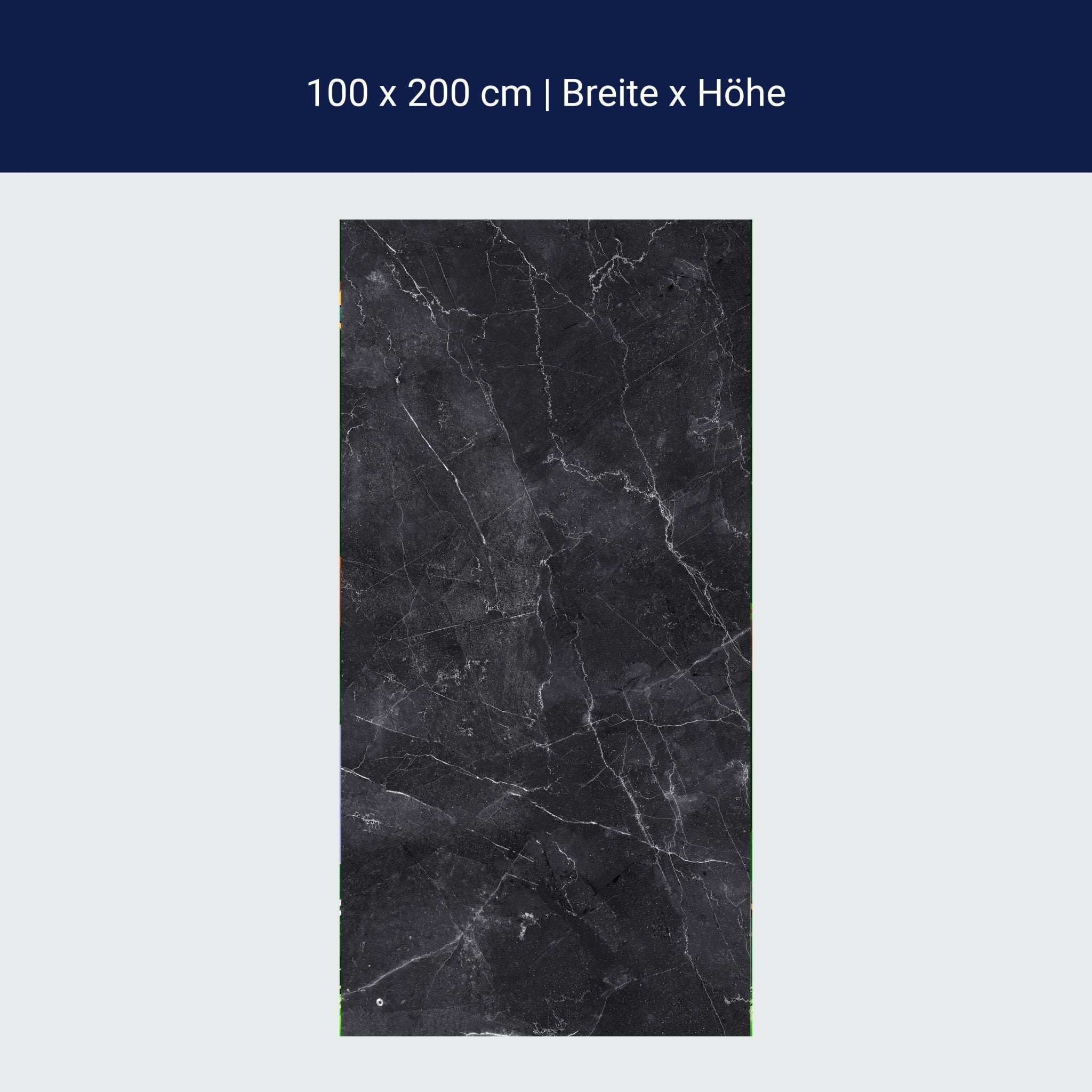 Türtapete schwarzer Marmor, Naturstein, Maserung M1181 Türtapete schwarzer Marmor, Naturstein, Maserung M1181