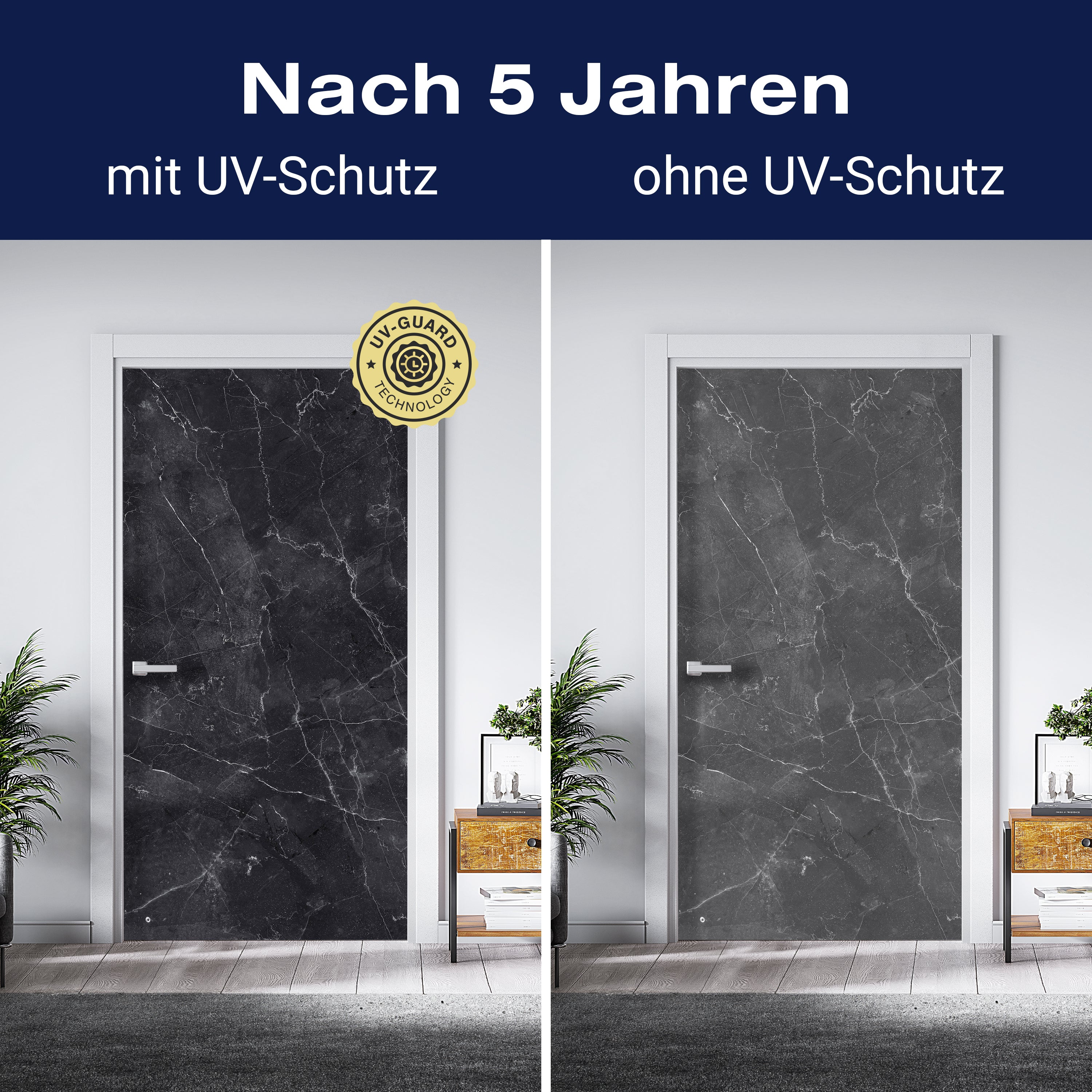 Türtapete schwarzer Marmor, Naturstein, Maserung M1181 - Bild 4 Türtapete schwarzer Marmor, Naturstein, Maserung M1181 - Bild 4