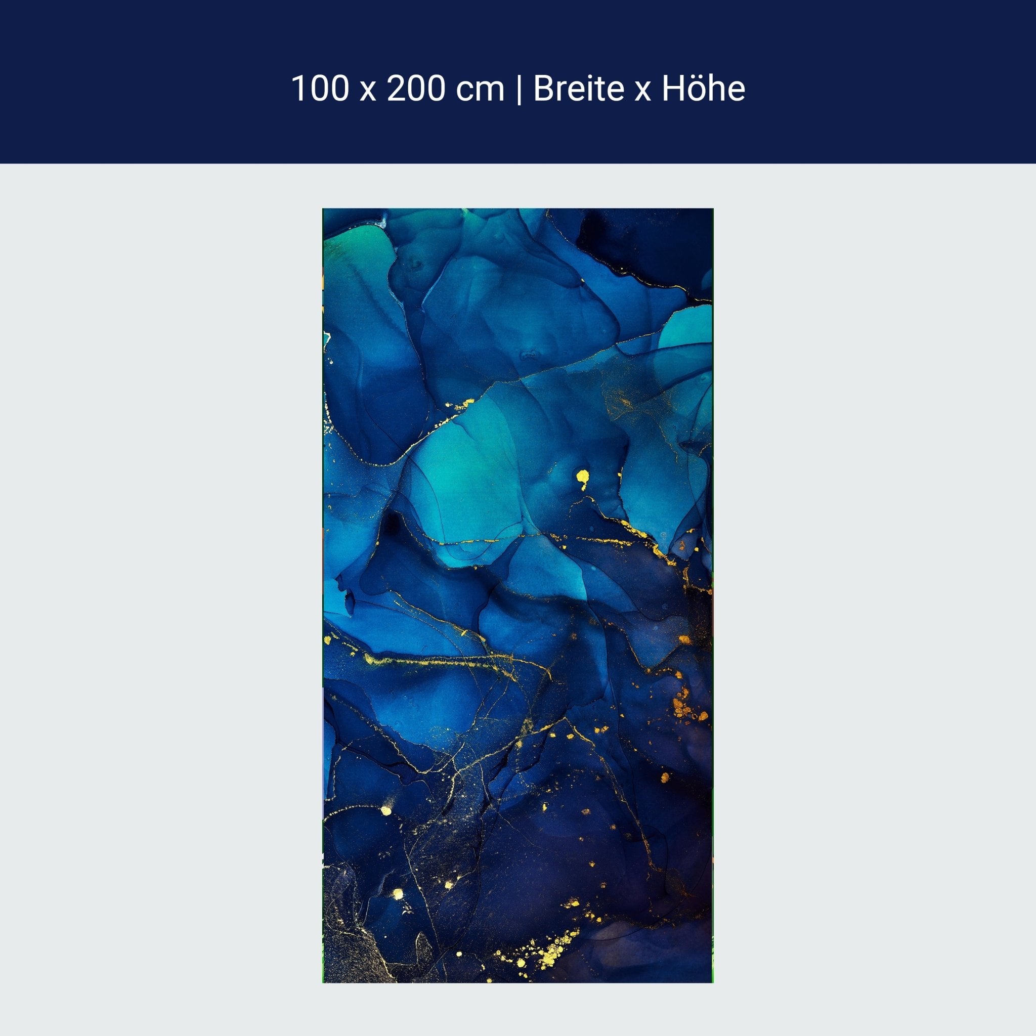 Türtapete blau grüner Marmor mit Gold, dunkel M1182 Türtapete blau grüner Marmor mit Gold, dunkel M1182