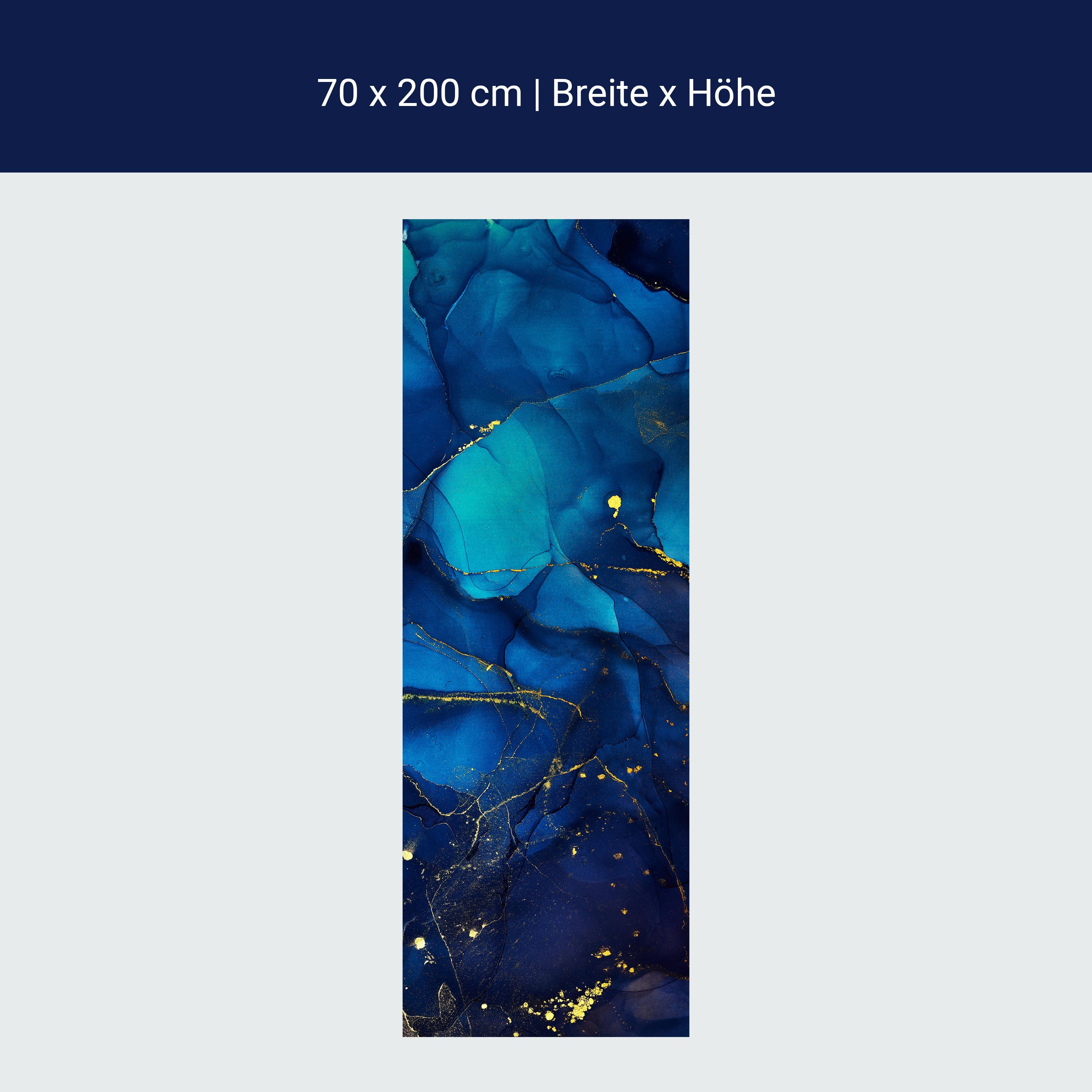 Türtapete blau grüner Marmor mit Gold, dunkel M1182 Türtapete blau grüner Marmor mit Gold, dunkel M1182