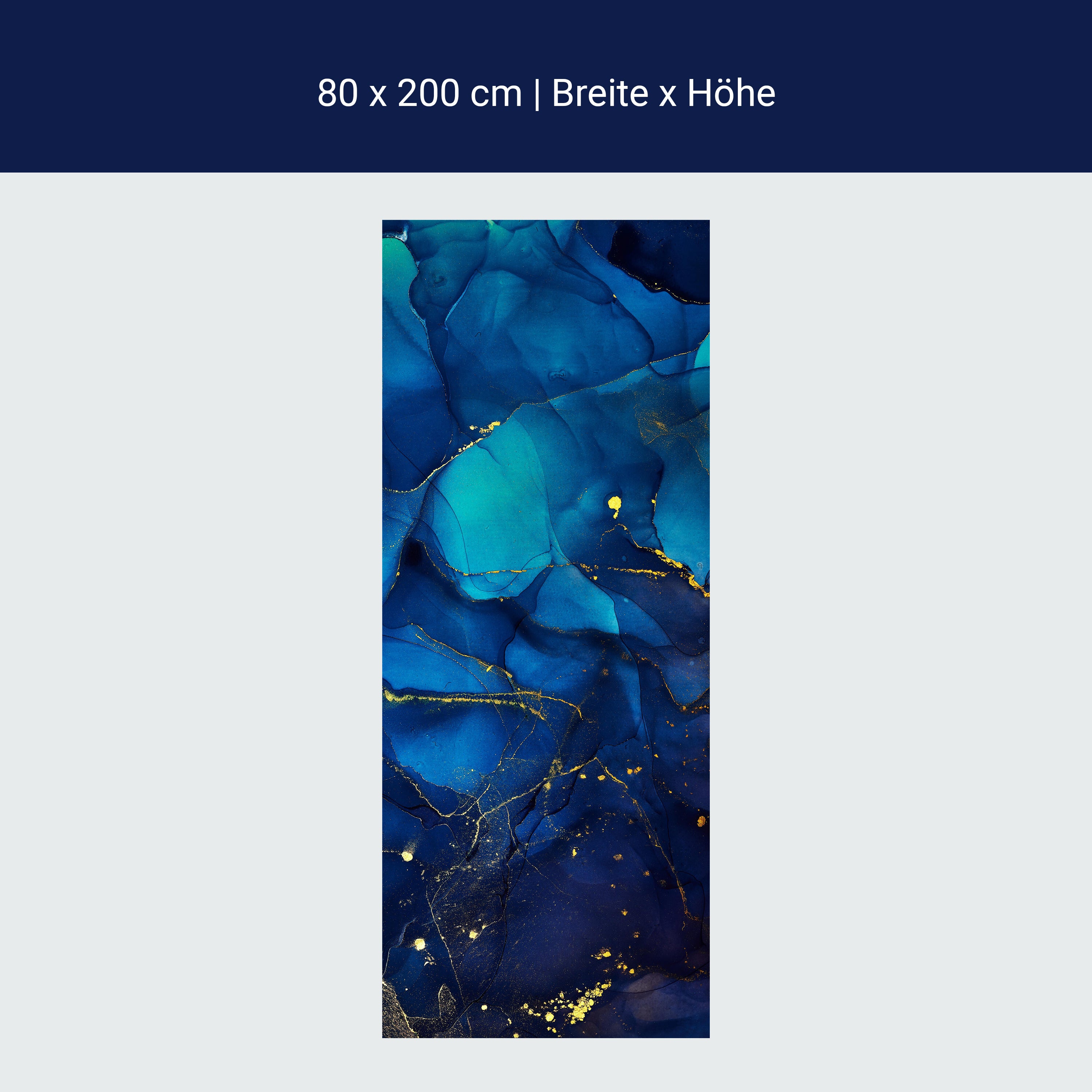 Türtapete blau grüner Marmor mit Gold, dunkel M1182 Türtapete blau grüner Marmor mit Gold, dunkel M1182