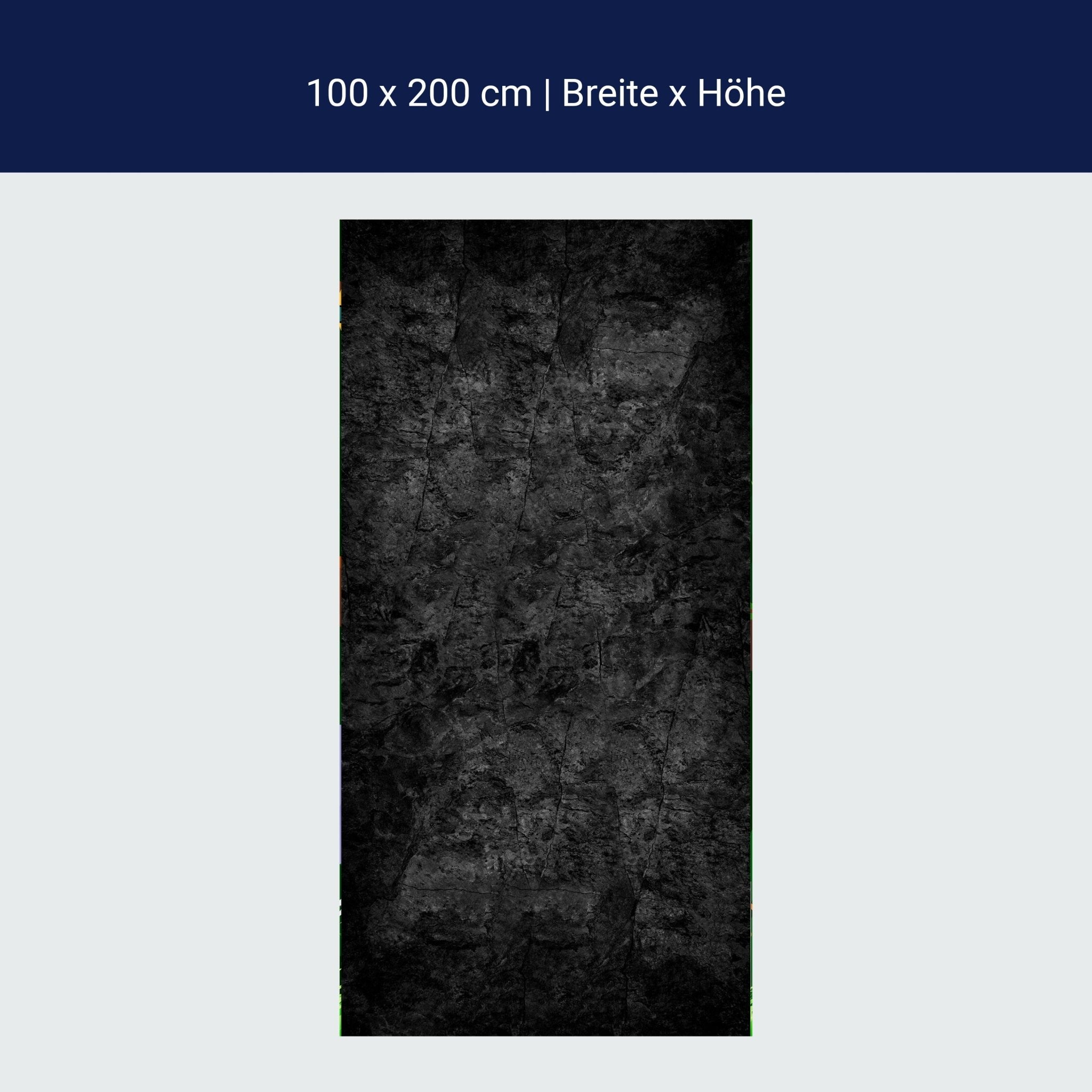 Türtapete schwarze Steinmauer, Risse, dunkel M1183 Türtapete schwarze Steinmauer, Risse, dunkel M1183