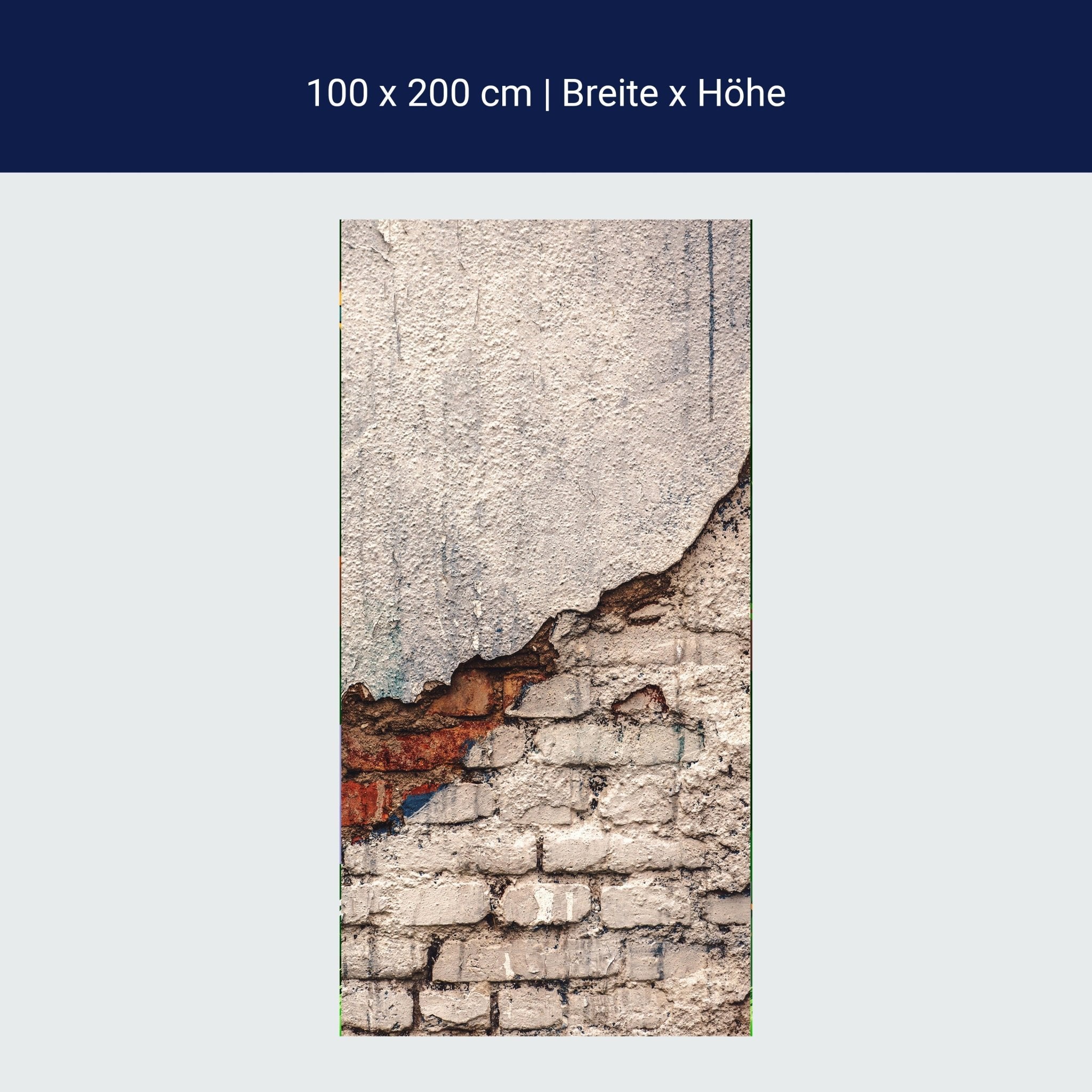 Türtapete alte Mauer, Putz, Risse, Backstein, Wand M1194 Türtapete alte Mauer, Putz, Risse, Backstein, Wand M1194