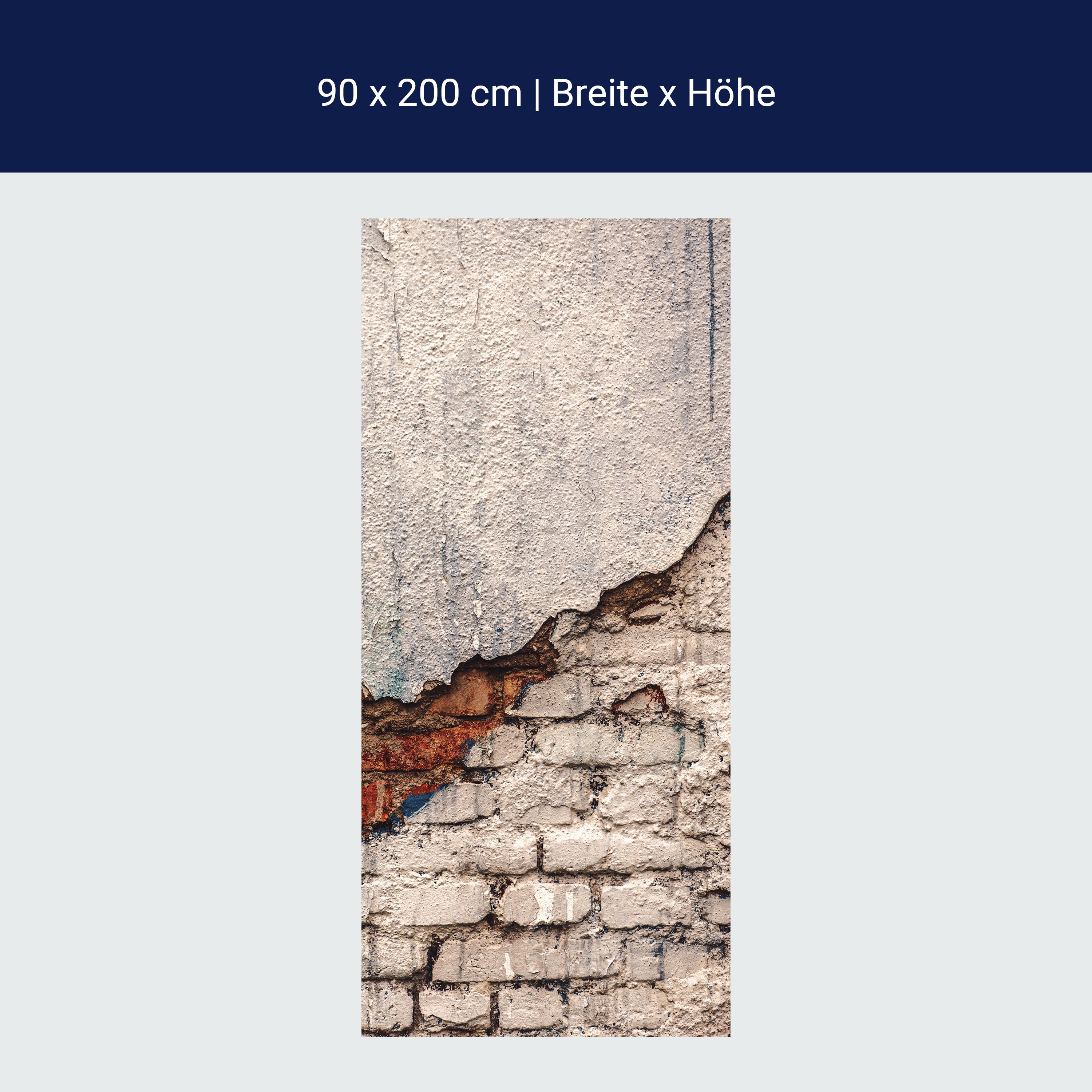 Türtapete alte Mauer, Putz, Risse, Backstein, Wand M1194 Türtapete alte Mauer, Putz, Risse, Backstein, Wand M1194