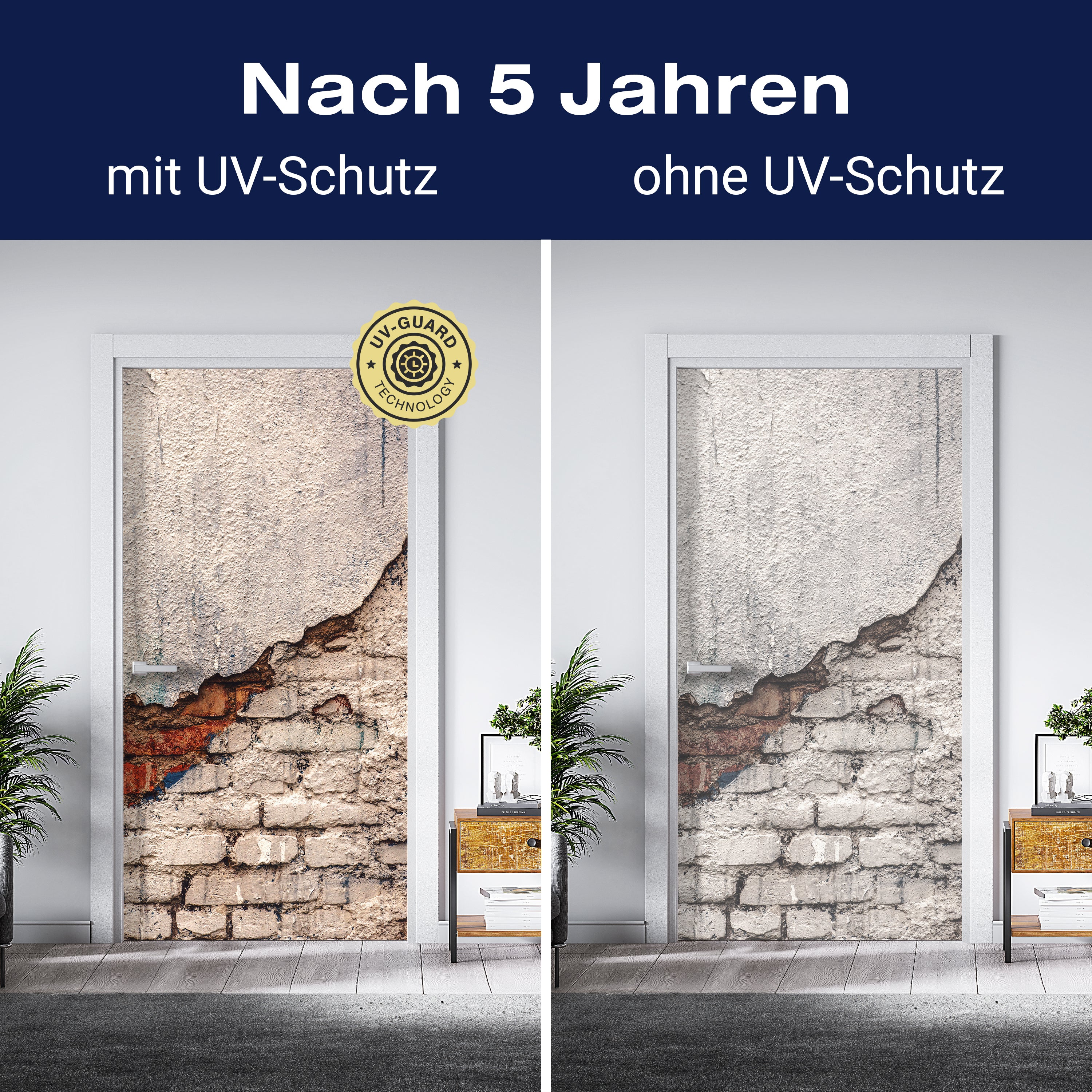 Türtapete alte Mauer, Putz, Risse, Backstein, Wand M1194 - Bild 4 Türtapete alte Mauer, Putz, Risse, Backstein, Wand M1194 - Bild 4